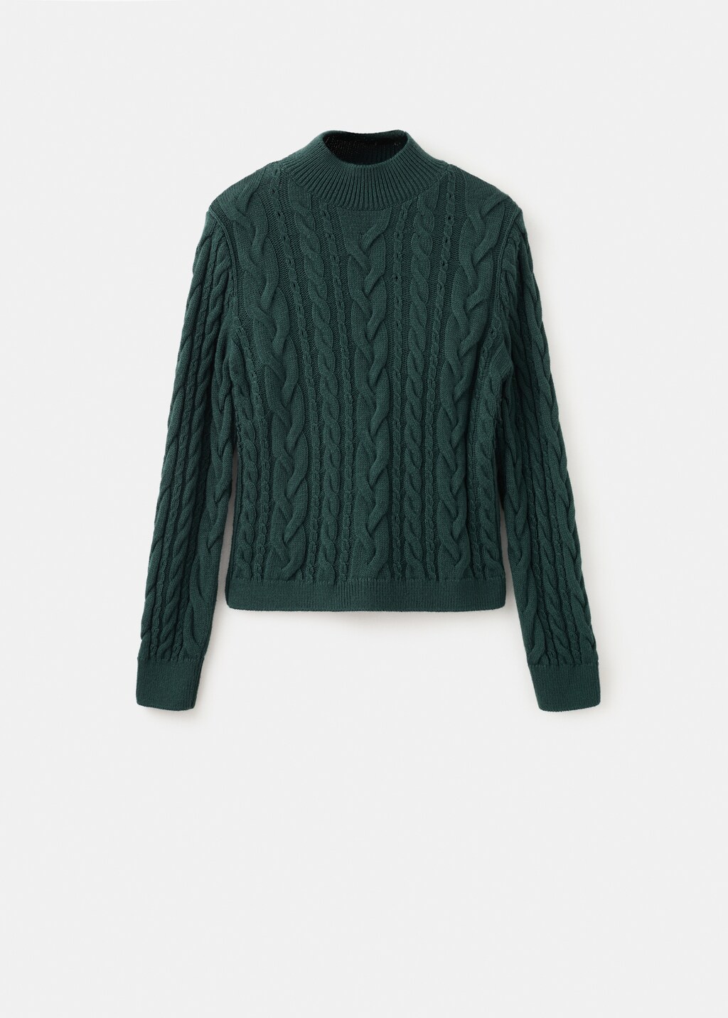 Mango Braided sweater with perkins neck