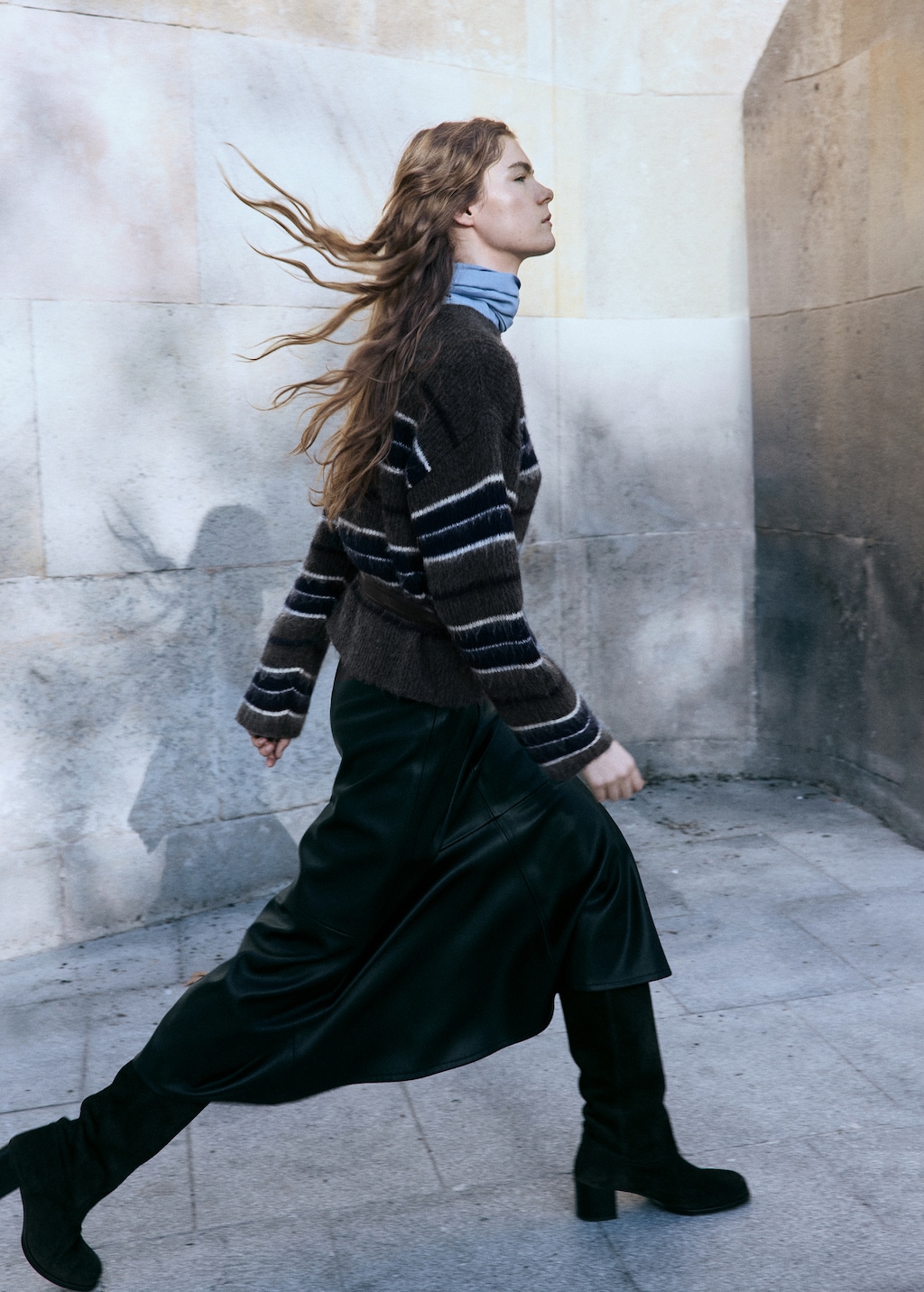 Knit striped sweater