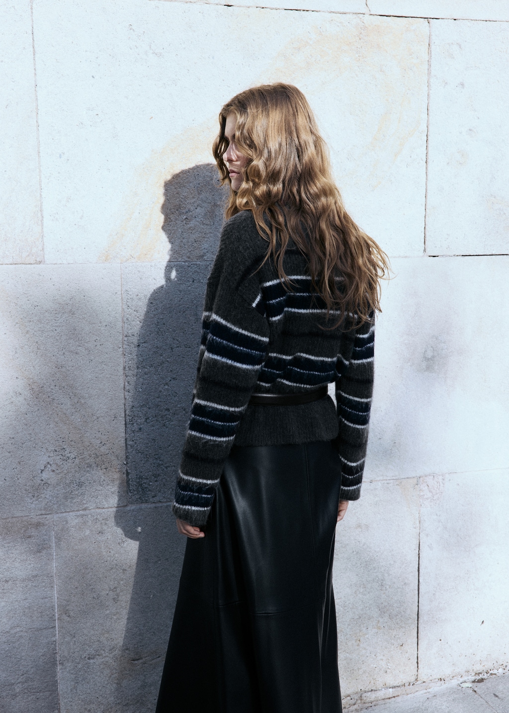 Knit striped sweater