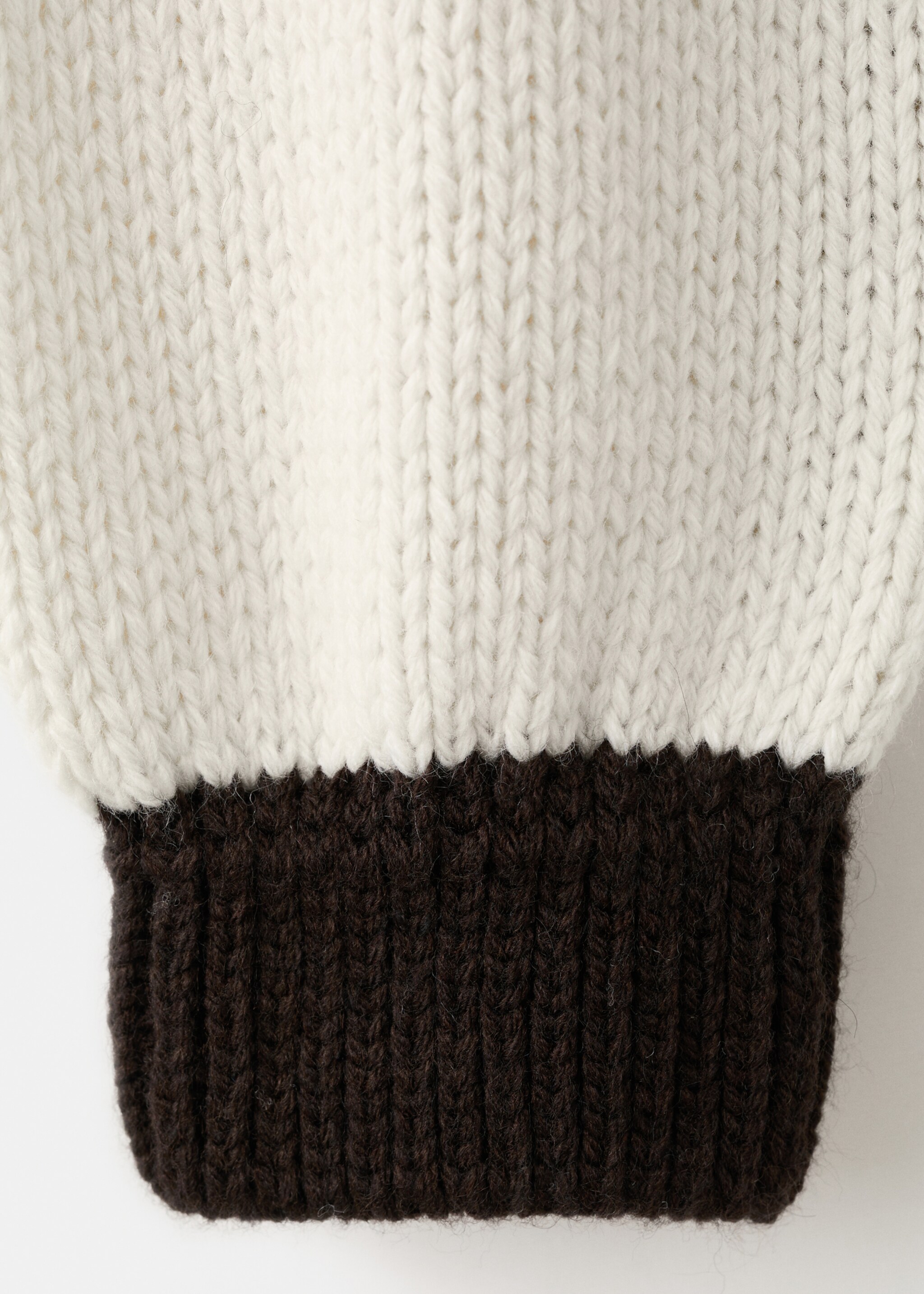 Knit striped sweater - Details of the article 0, Ecru. Ref: 17009139-00.