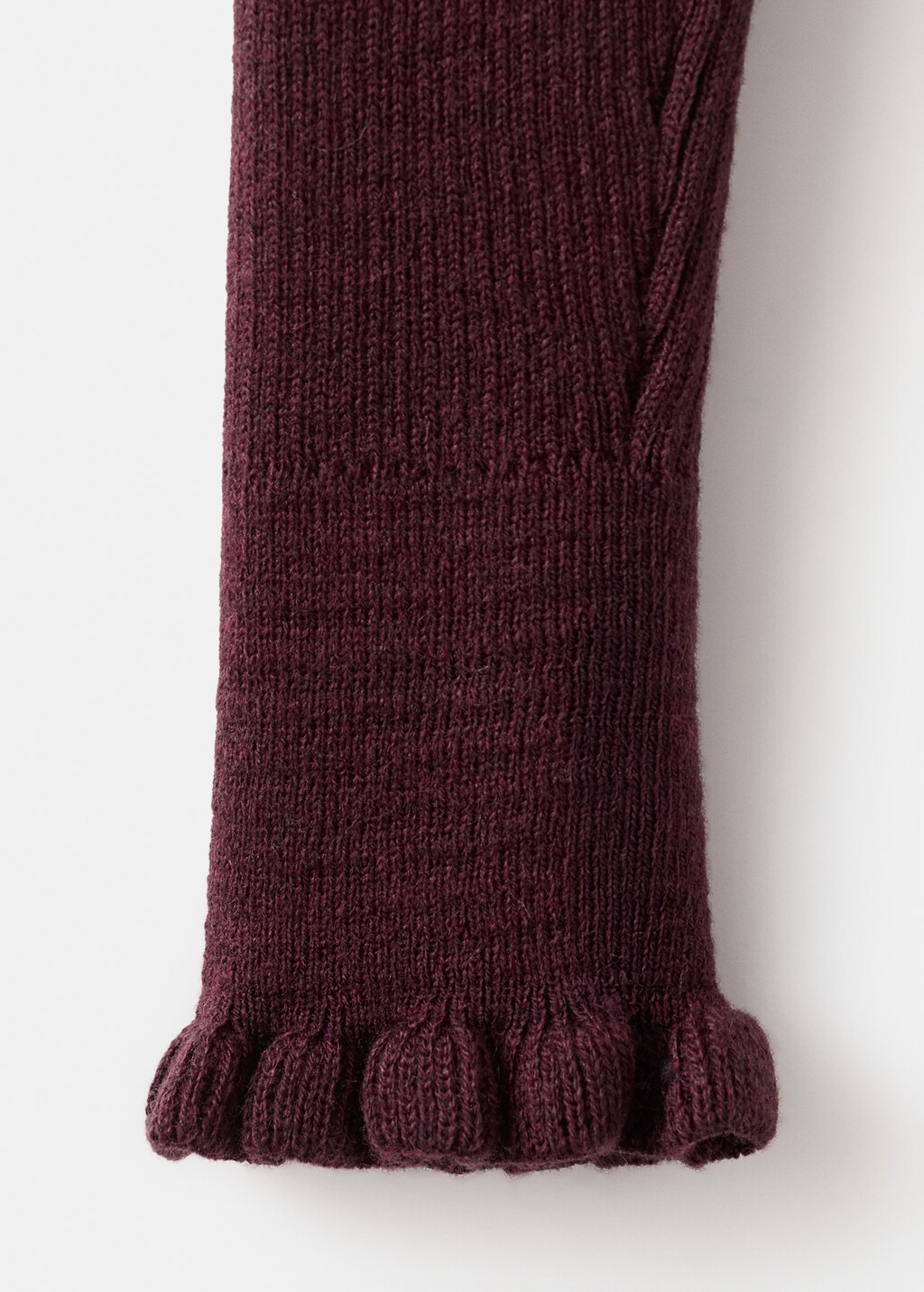 Mango Ribbed sweater with scalloped finishes