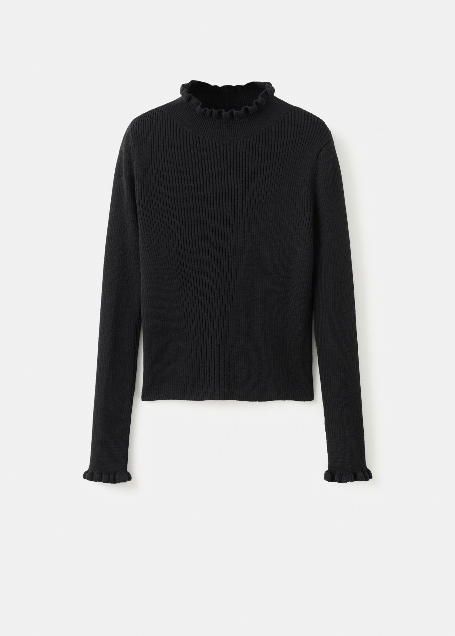 Ribbed jersey with scalloped ends - Article without model