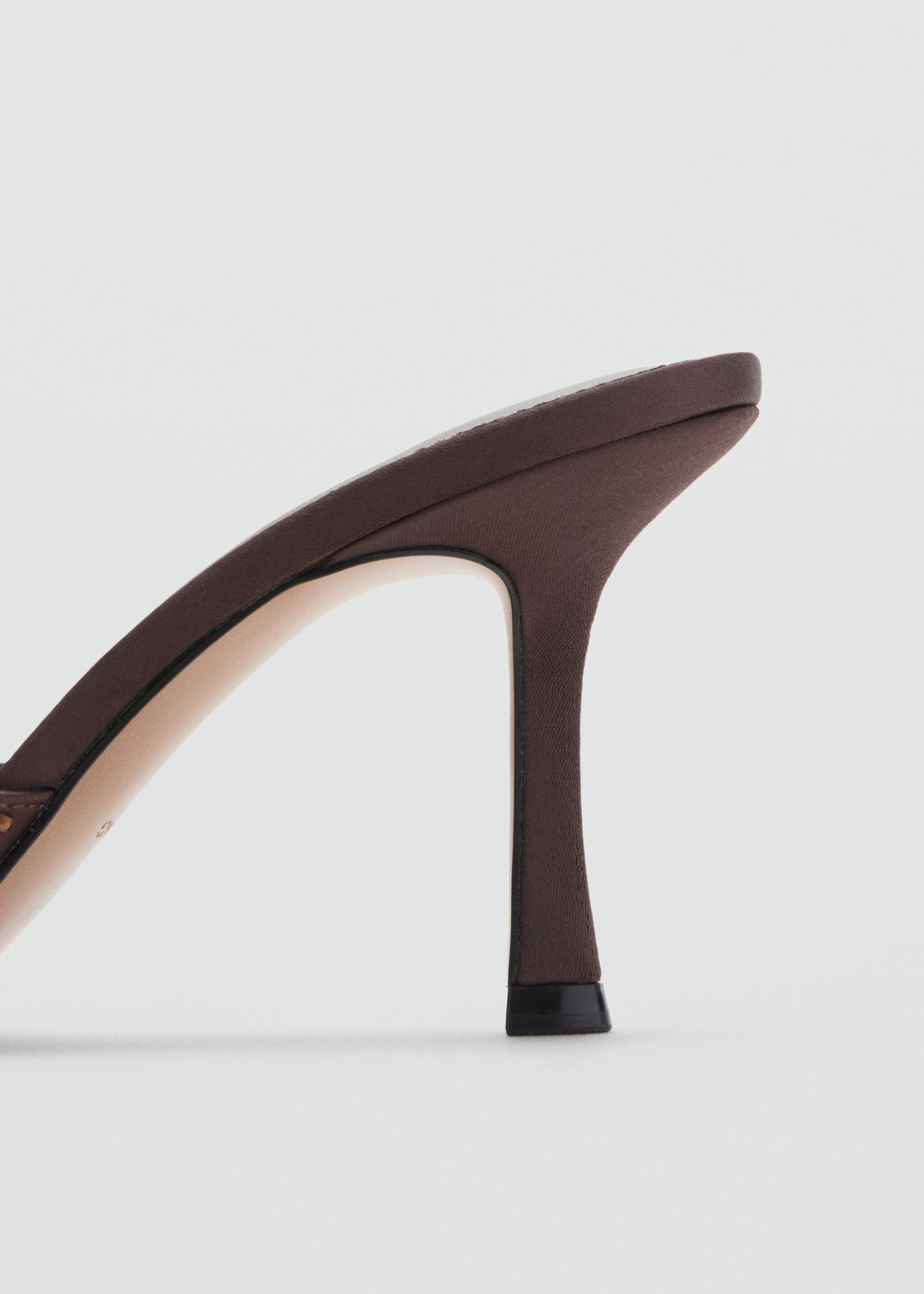 Heeled sandal with strass strap - Details of the article 1, Chocolate. Ref: 17009210-00.