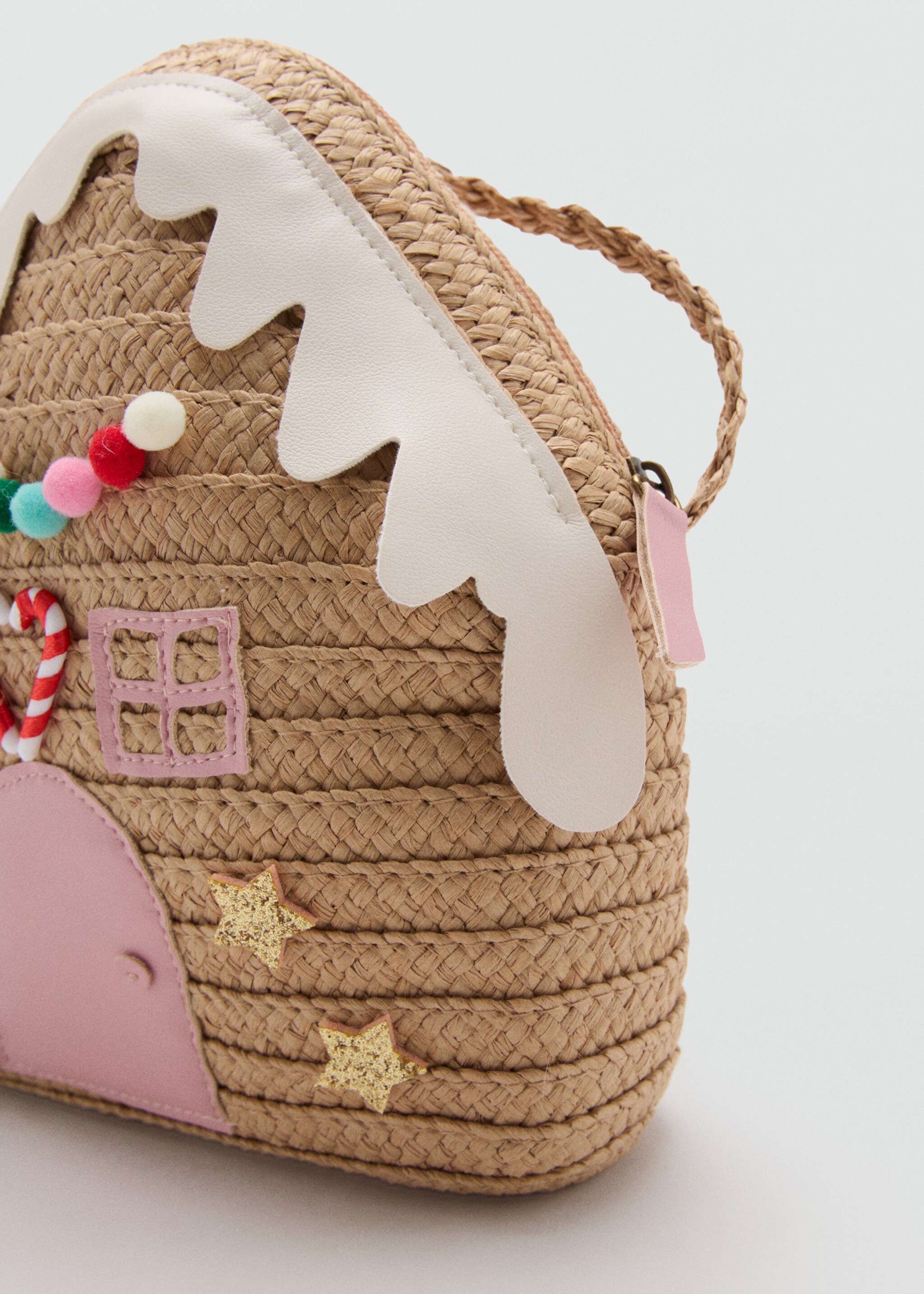 Christmas motif bag - Details of the article 2, Sand. Ref: 17009211-00.