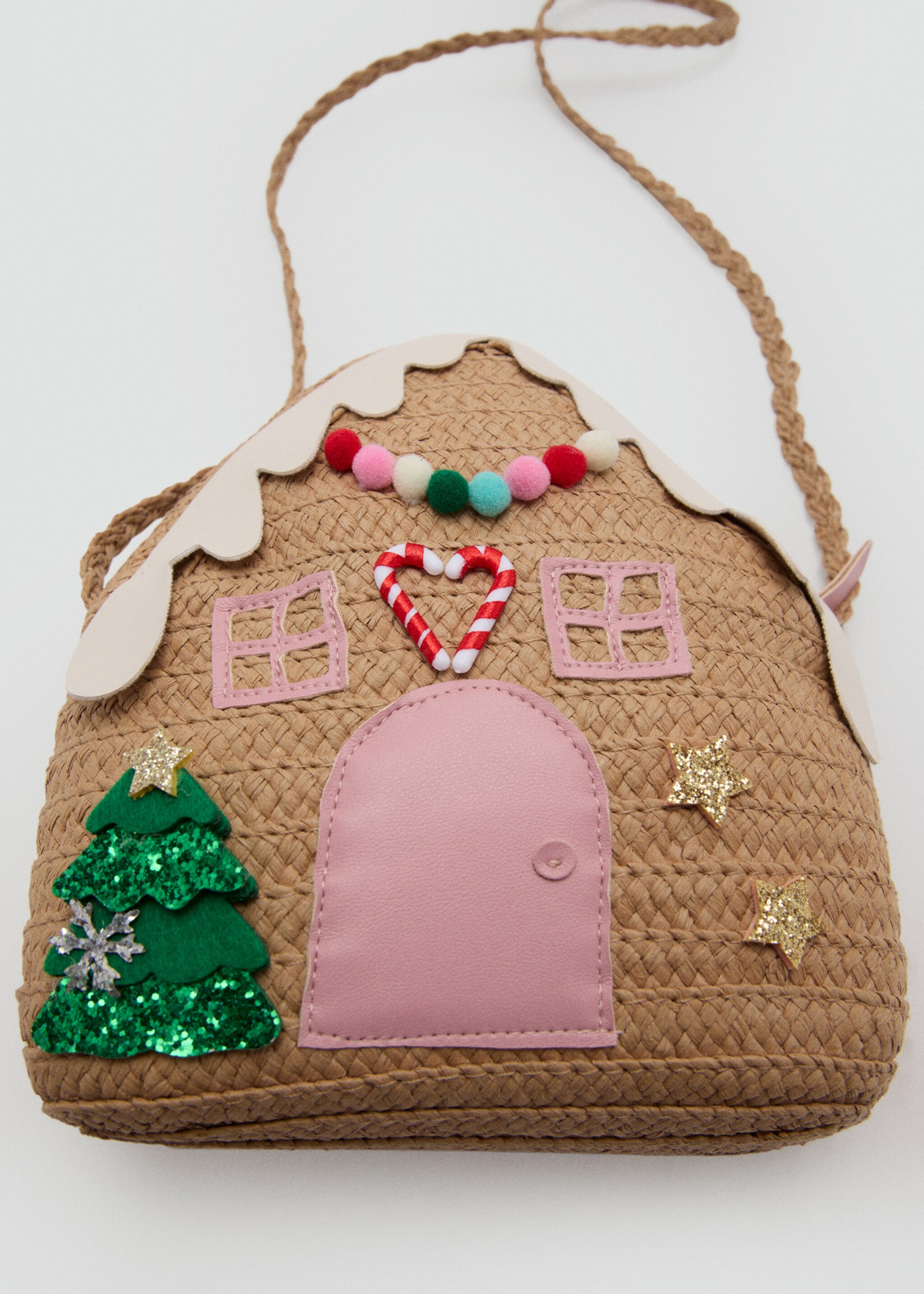 Christmas motif bag - Details of the article 3, Sand. Ref: 17009211-00.