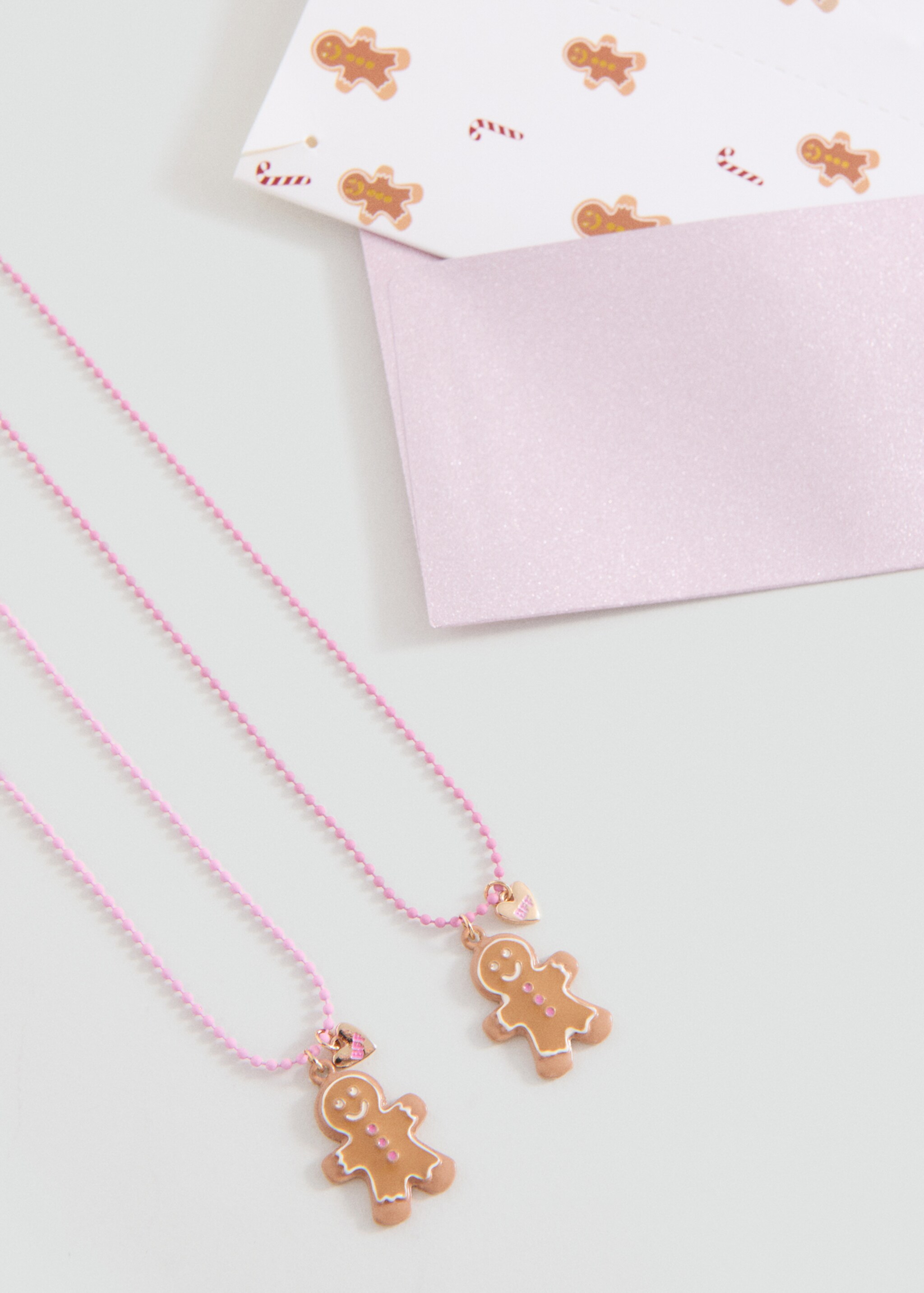 Necklace tginger - Medium plane, Pale Pink. Ref: 17009212-00.