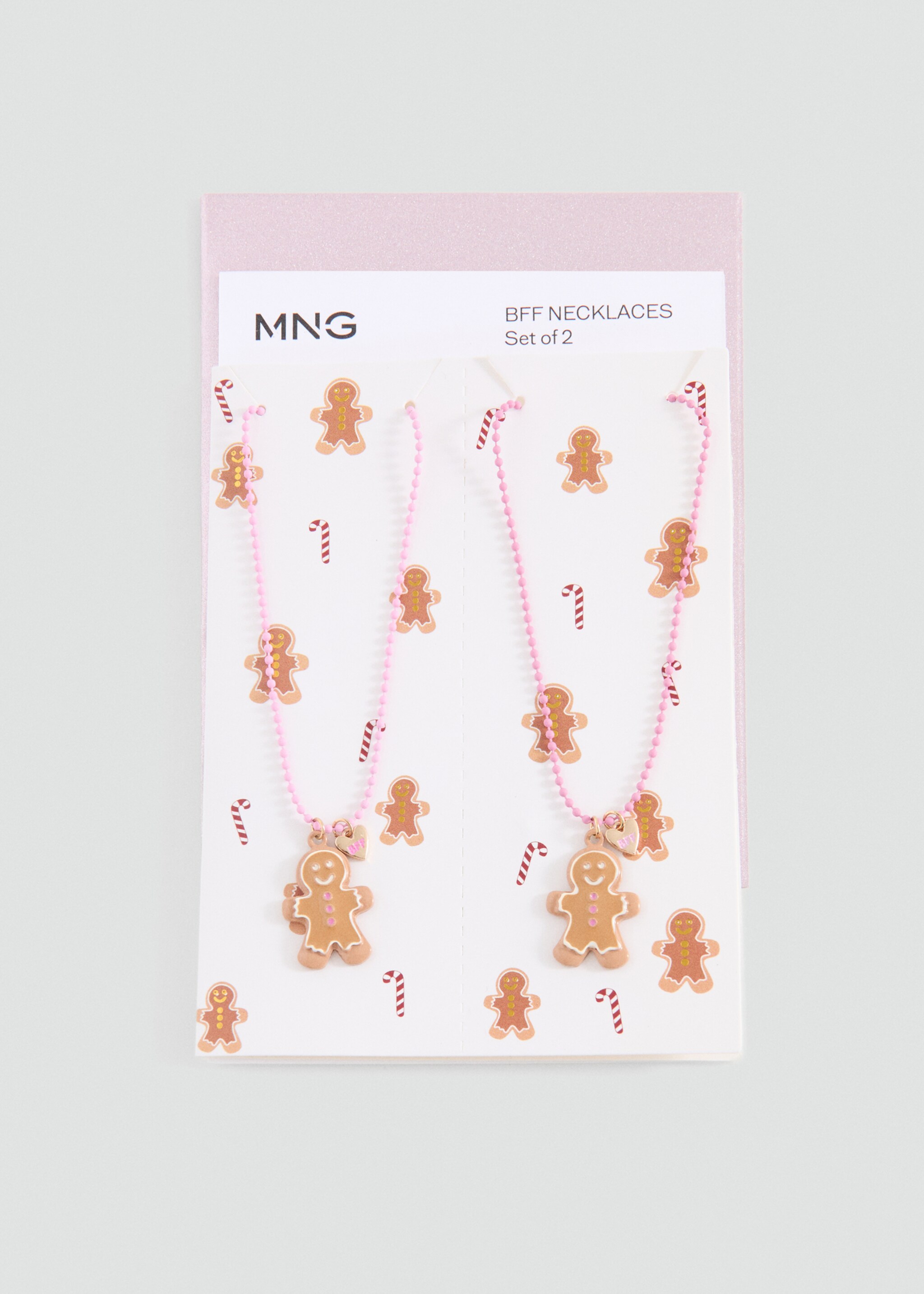 Necklace tginger - Details of the article 1, Pale Pink. Ref: 17009212-00.