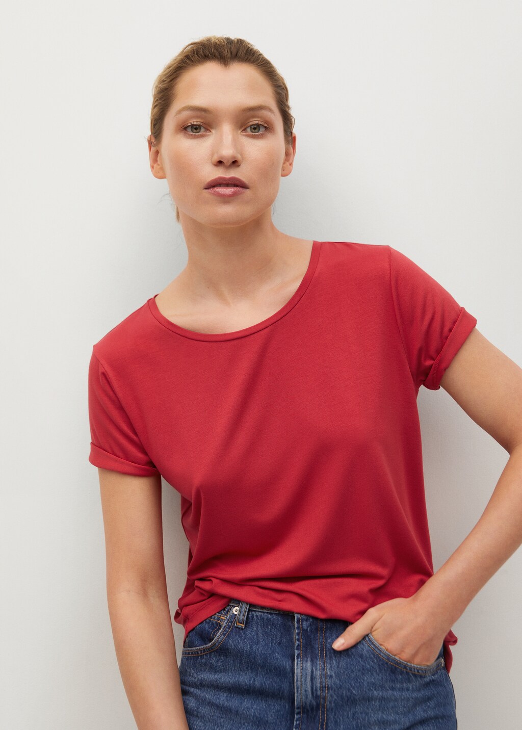 Mango t shirt basic best sale