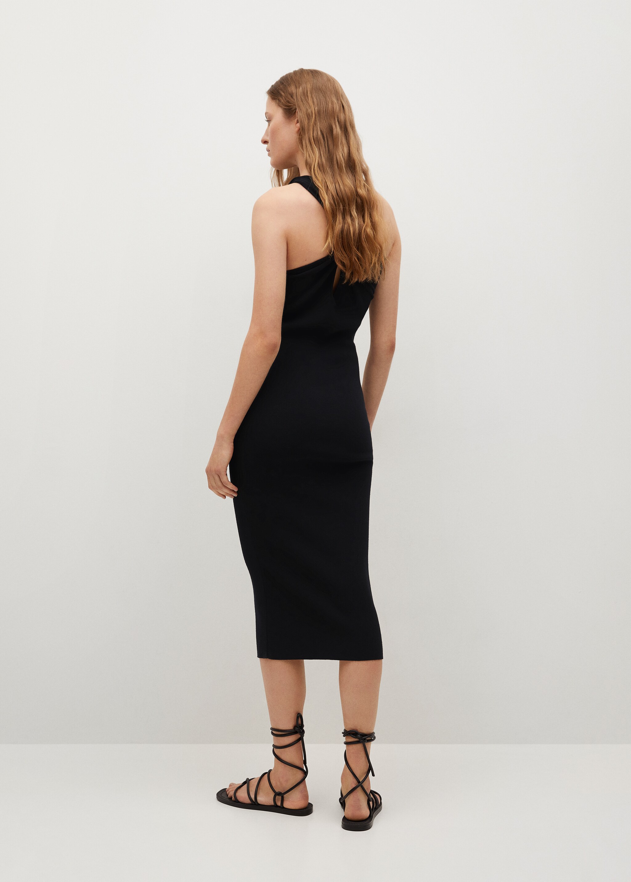 Asymmetrical knit dress - Reverse of the article