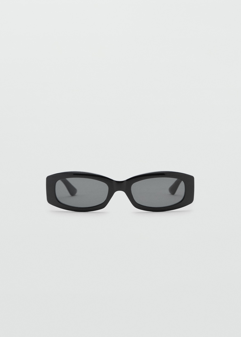 Contrasting rectangular-frame sunglasses