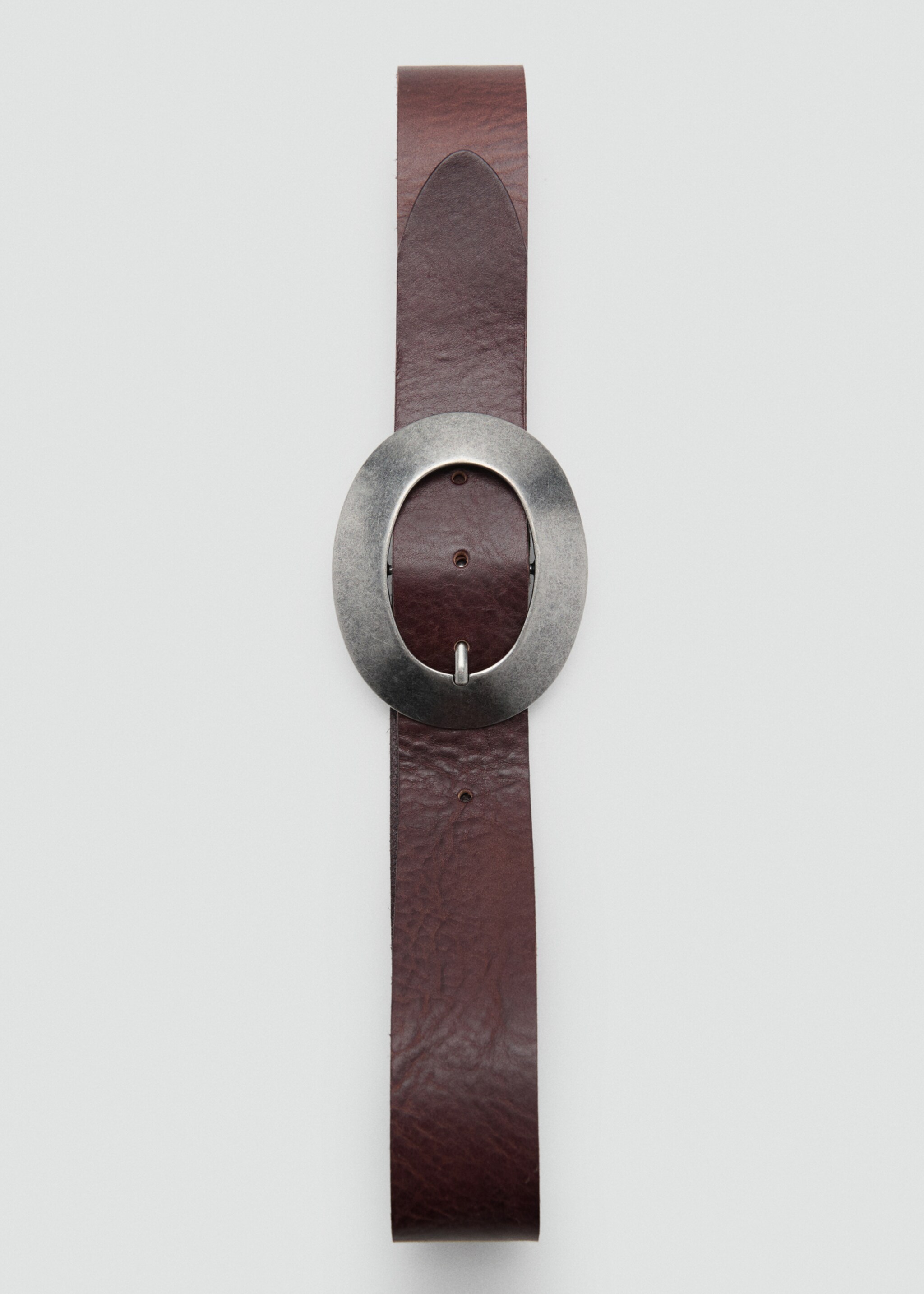 Rounded buckle leather belt - Details of the article 2