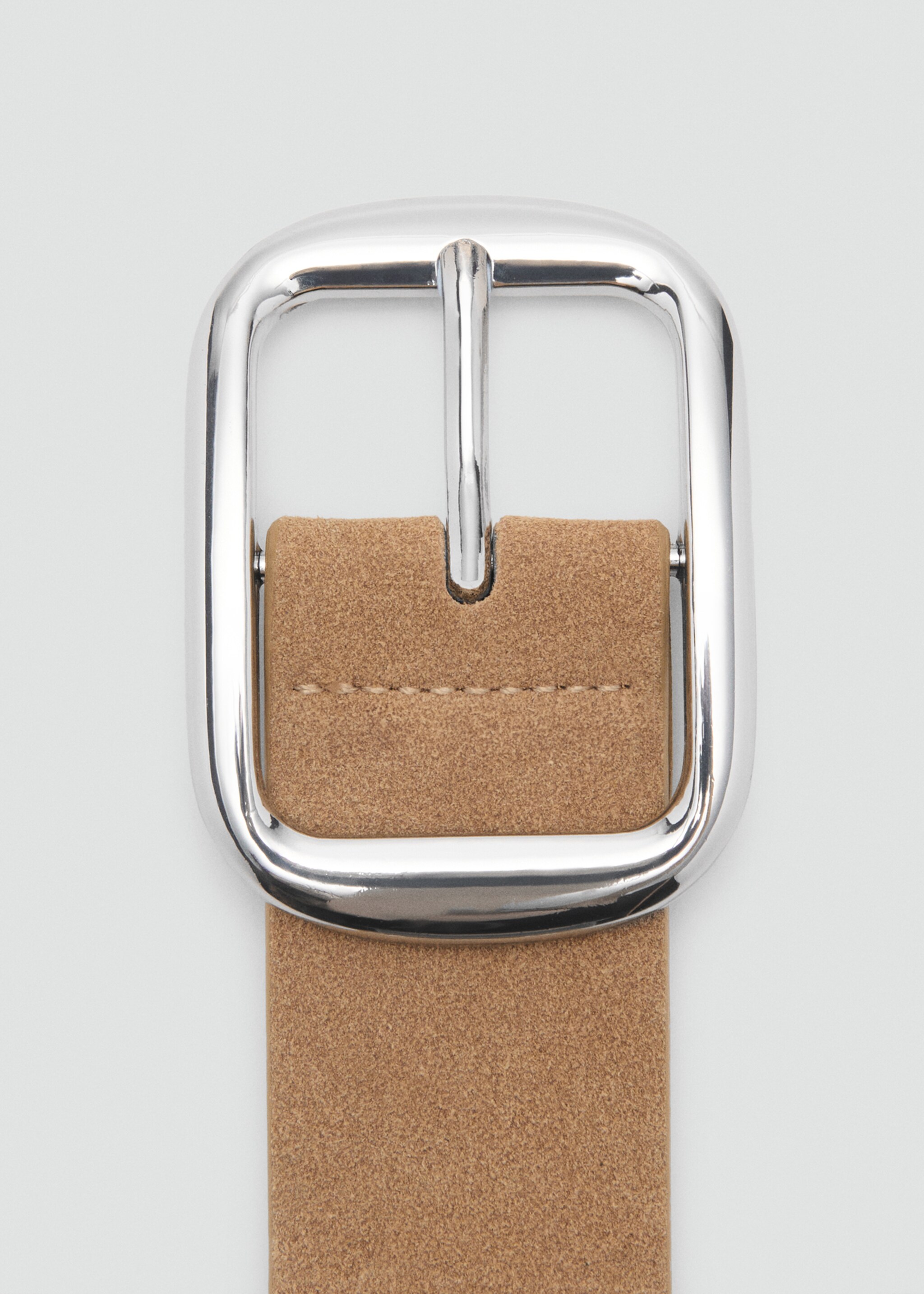 Suede belt with studs - Medium plane
