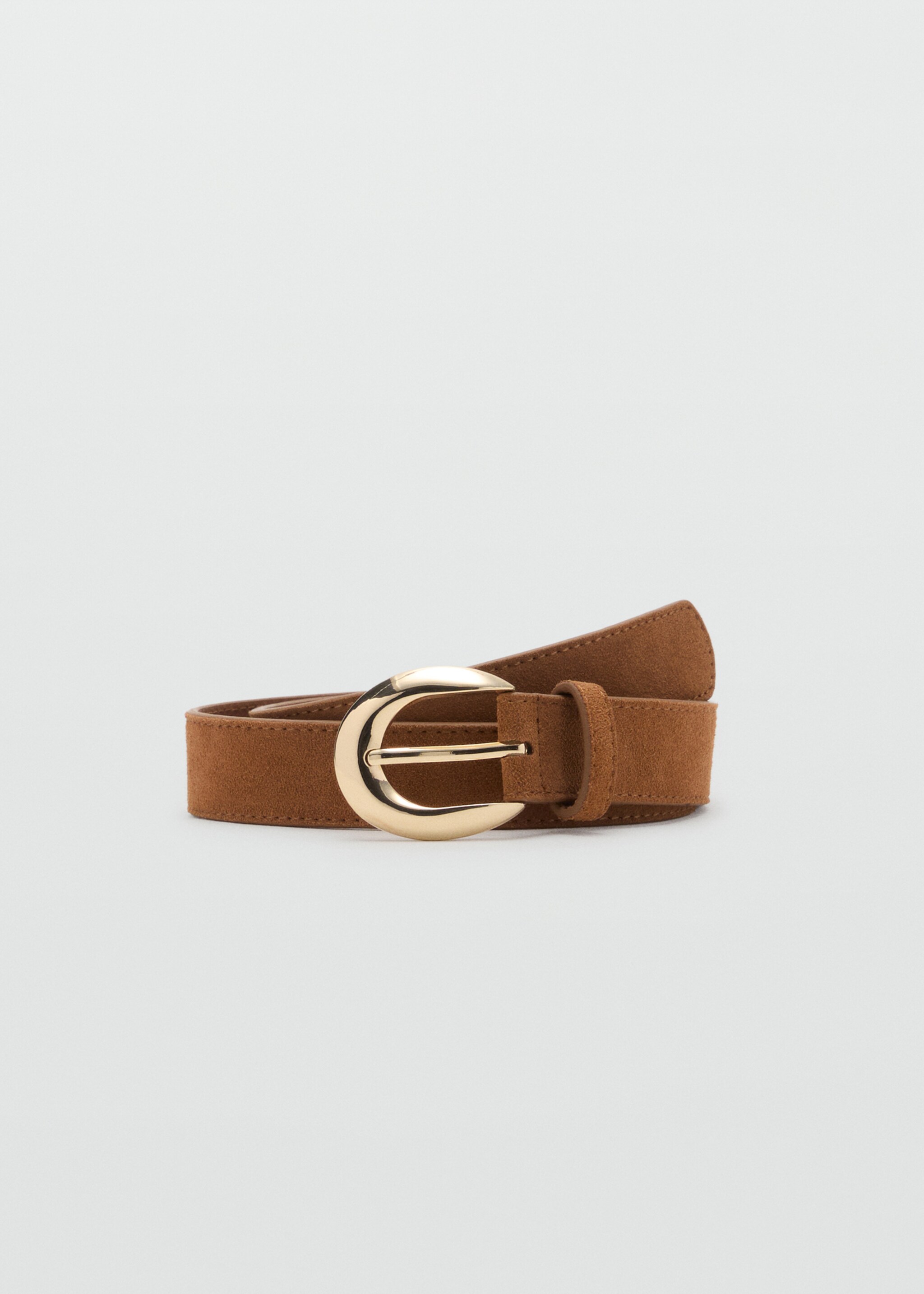 Leather belt with oval buckle - Article without model