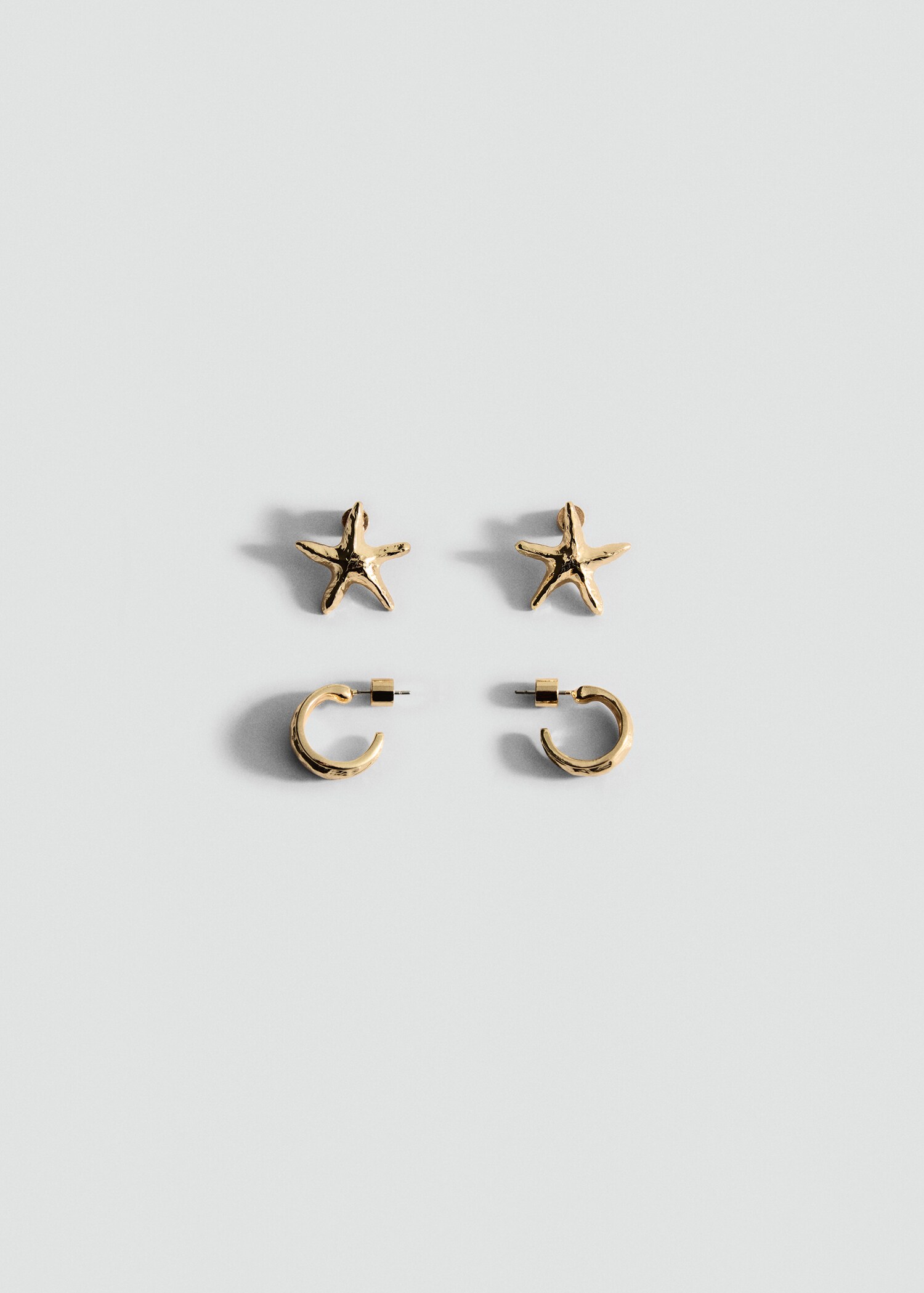 Lot boucles d’oreilles texturées combinées - Article sans modèle