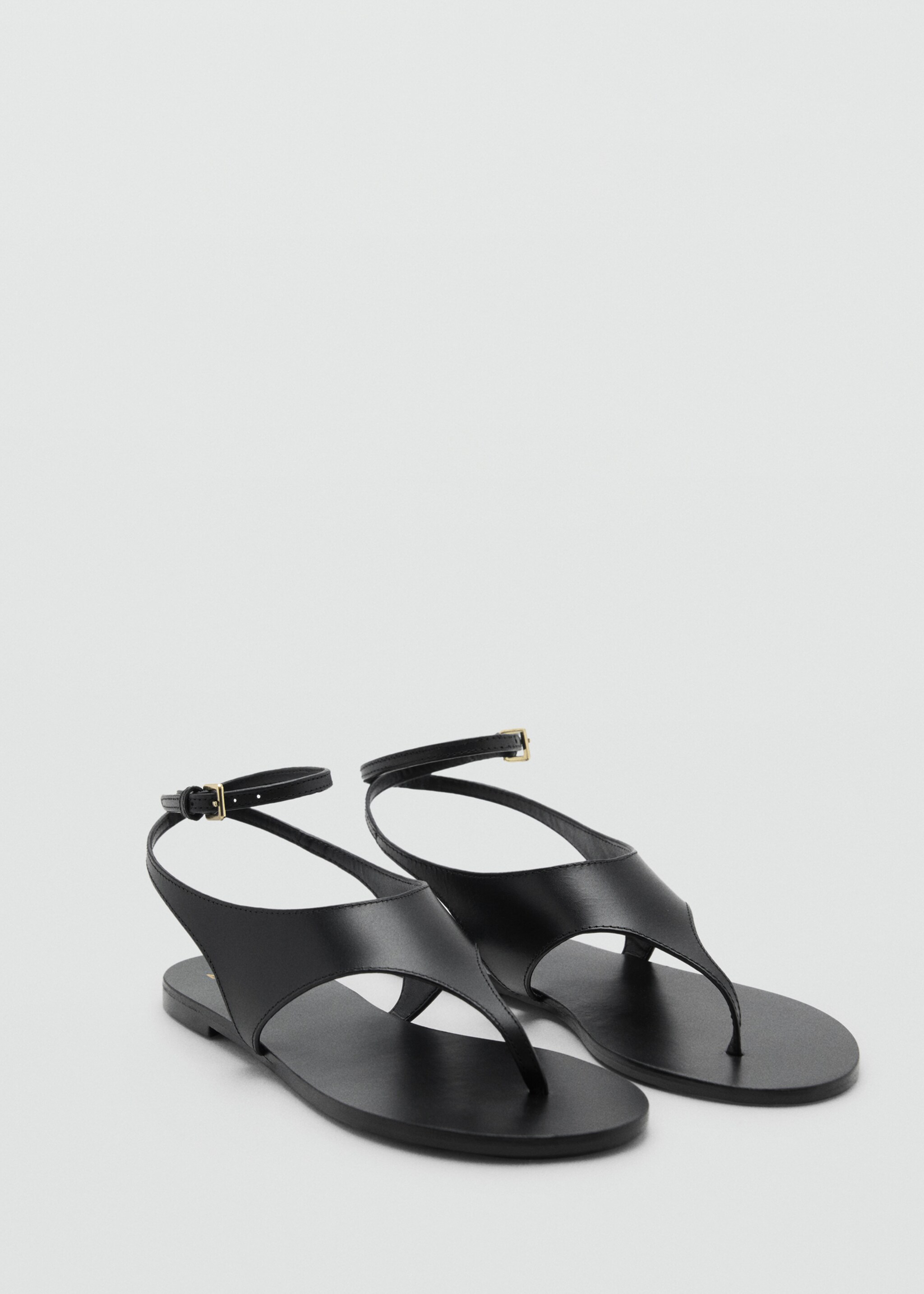 Leather straps sandals - Medium plane