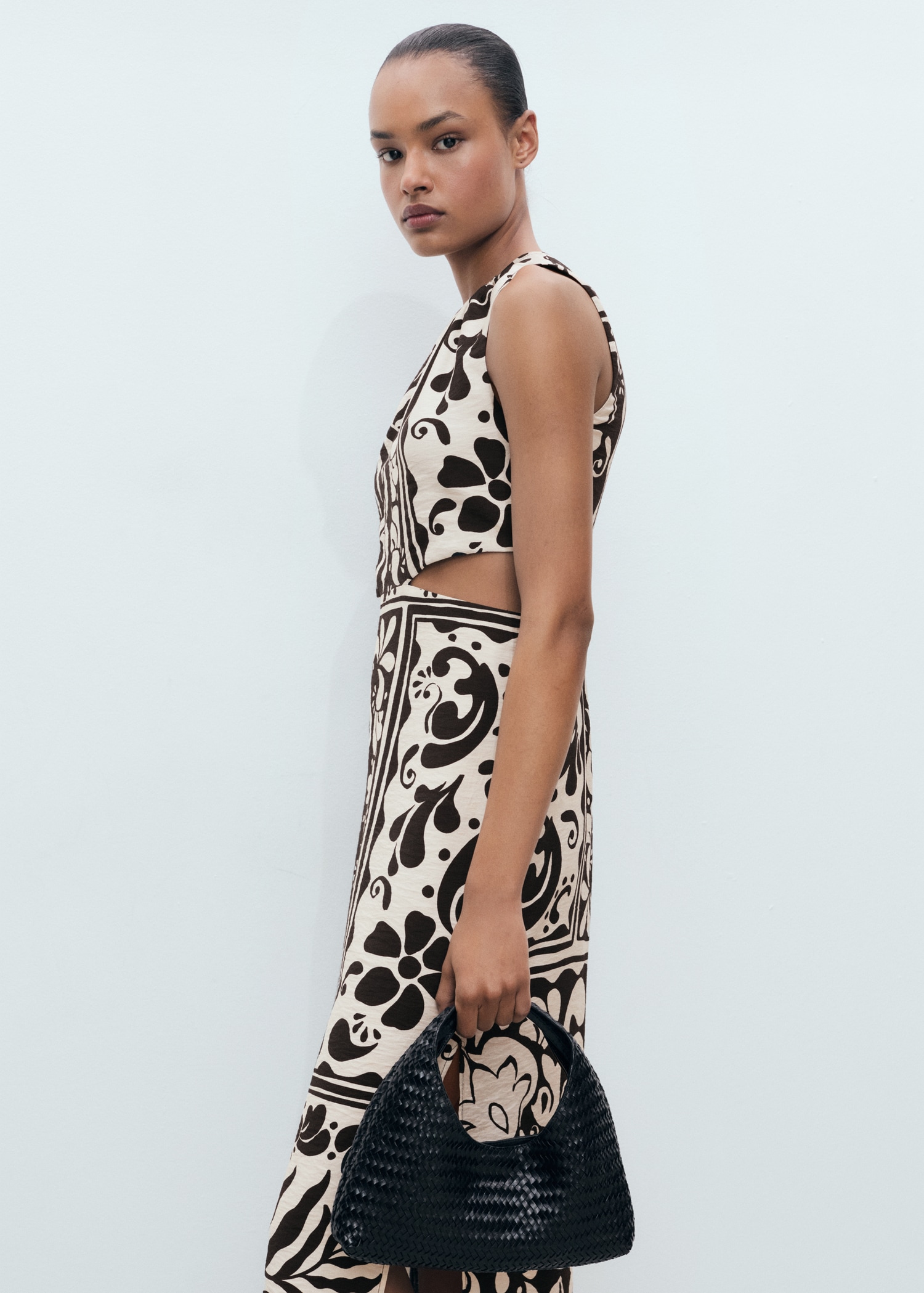 Midi-dress with cut-out - Women | MANGO USA