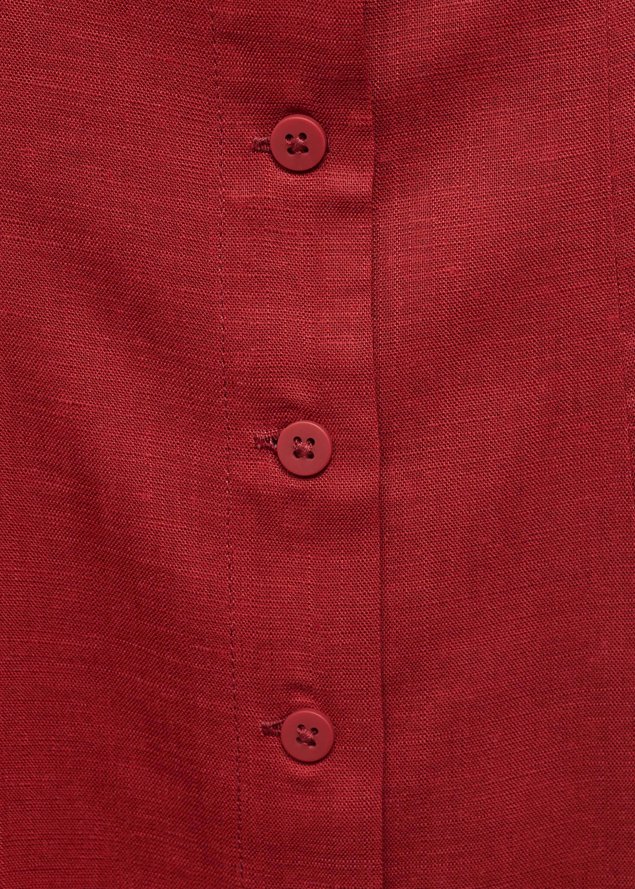 Robe en lin mélangé à boutons - Détail de l'article 0