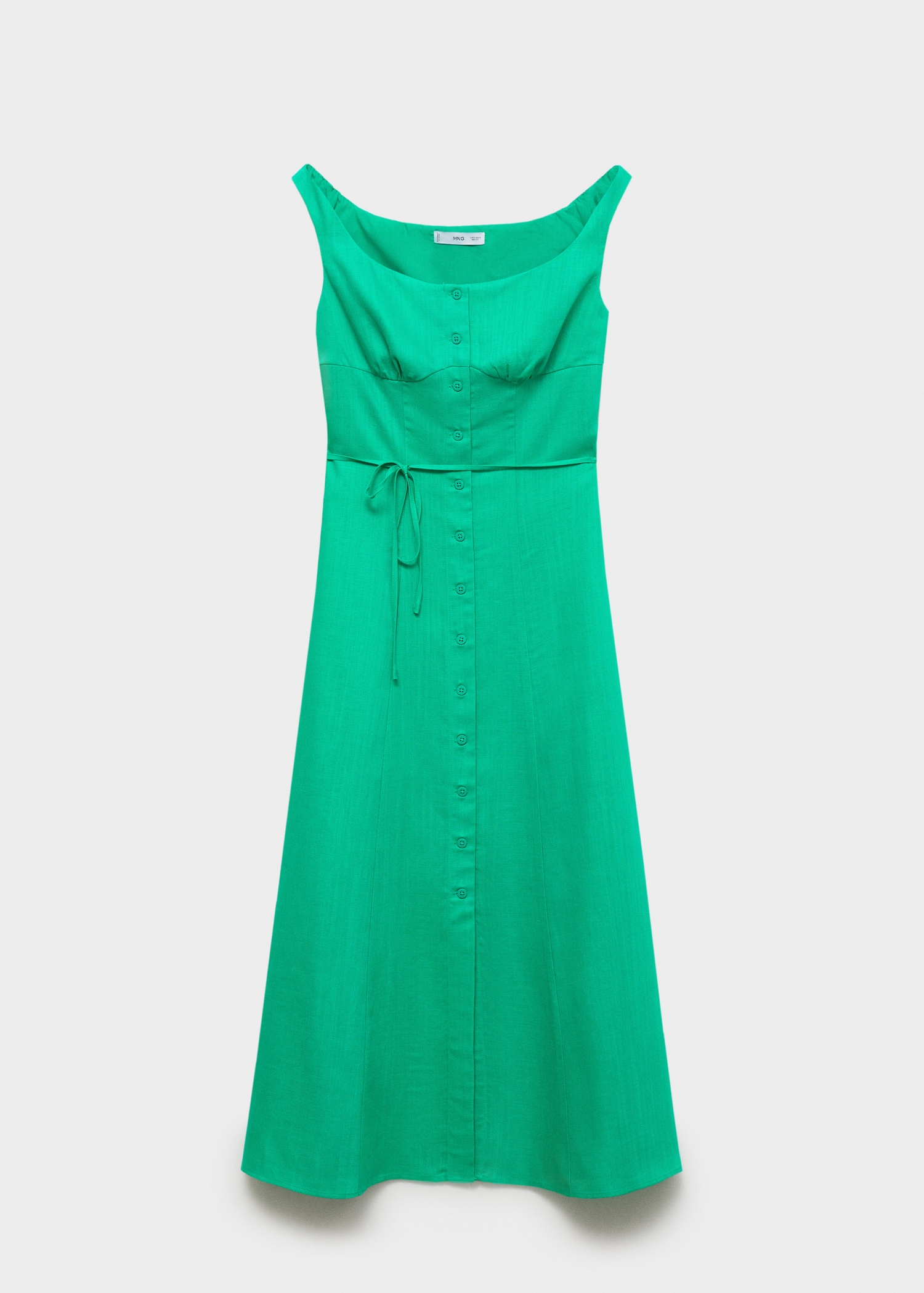 Linen-blend dress with buttons - Article without model