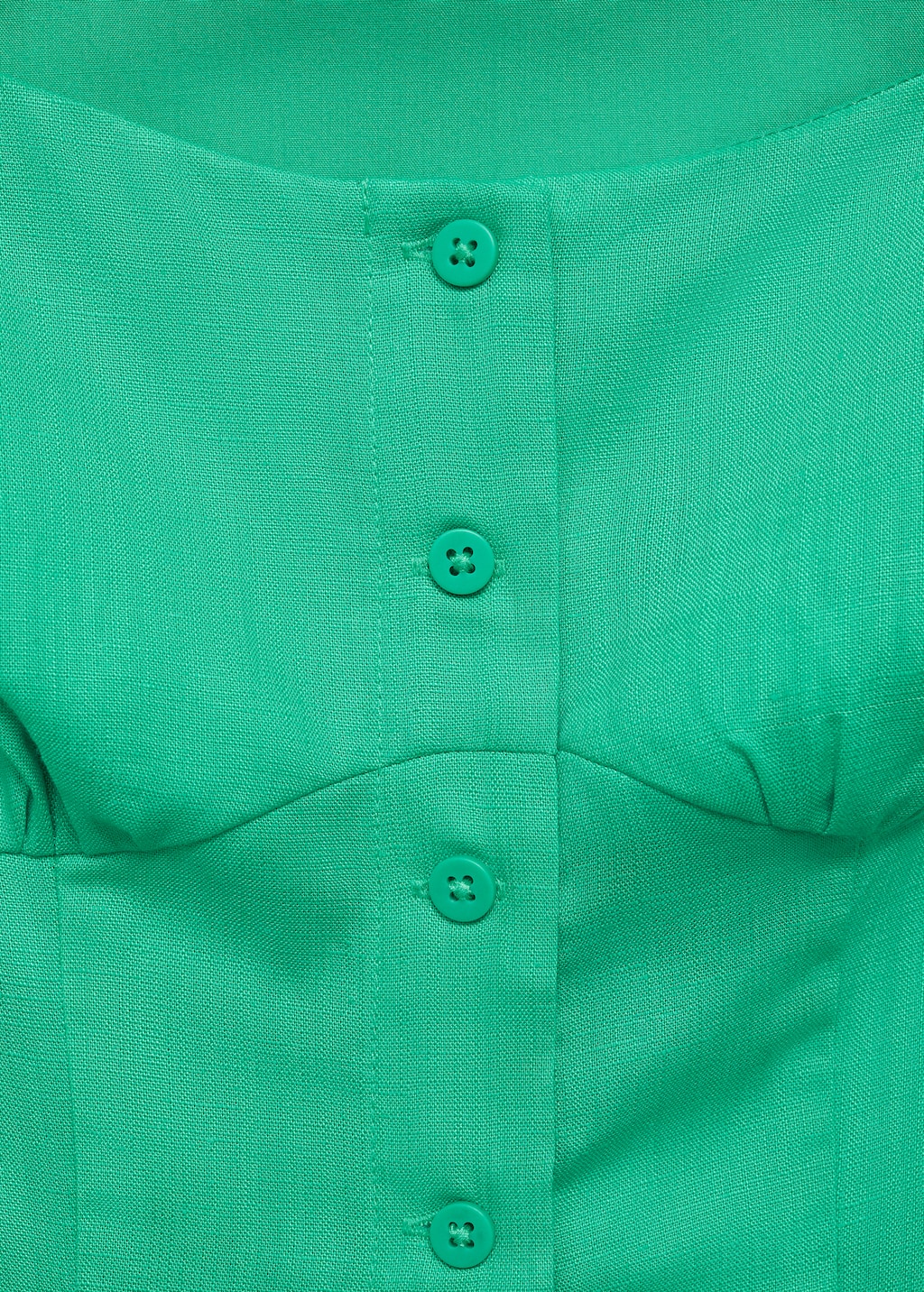 Linen-blend dress with buttons