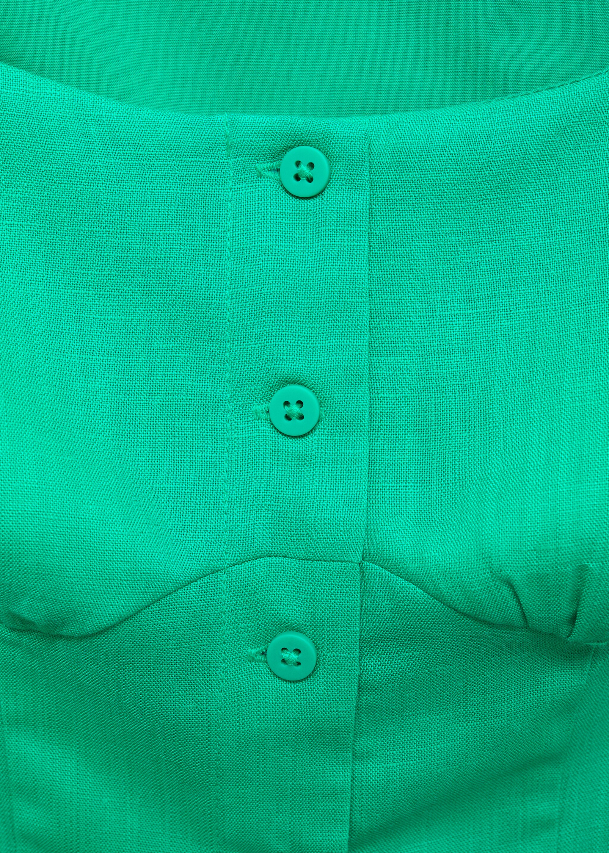Linen-blend dress with buttons - Details of the article 8