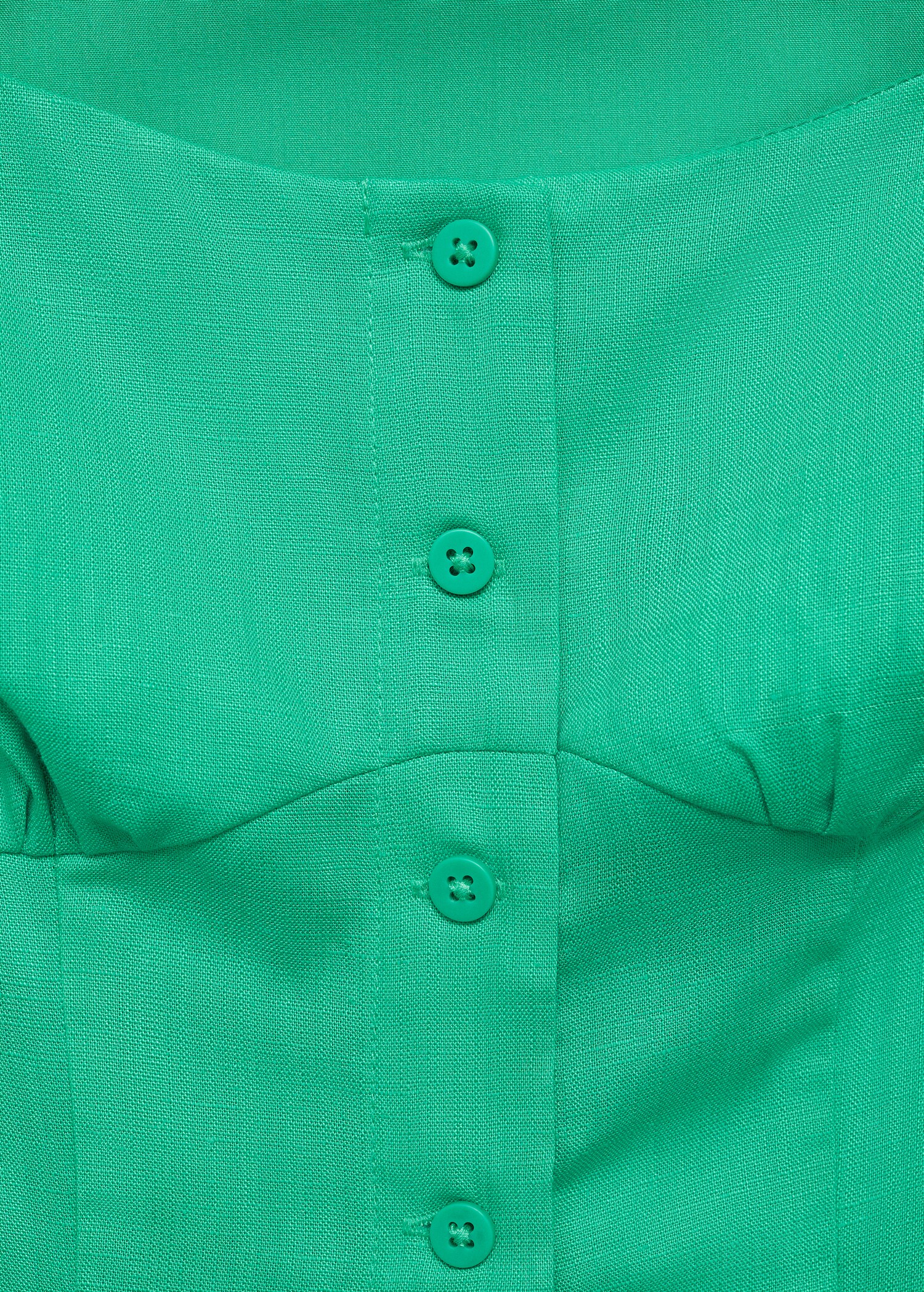 Linen-blend dress with buttons - Details of the article 8