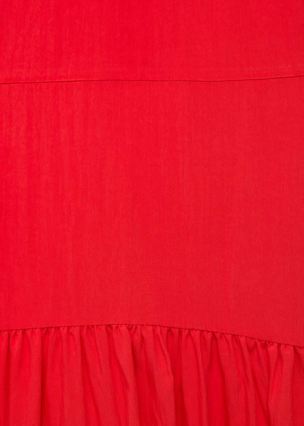 Long dress with gathered hem