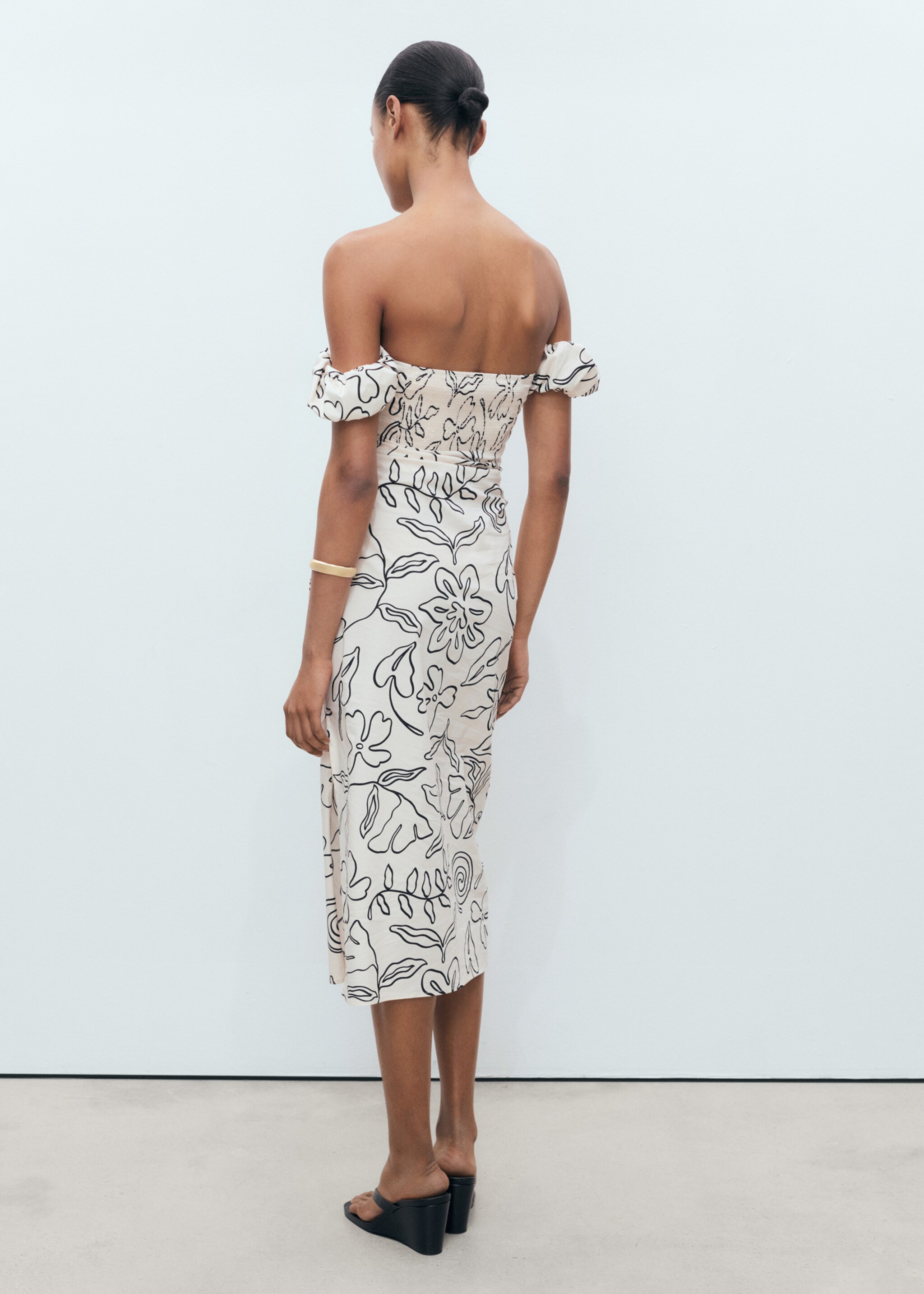 Strapless floral dress - Reverse of the article