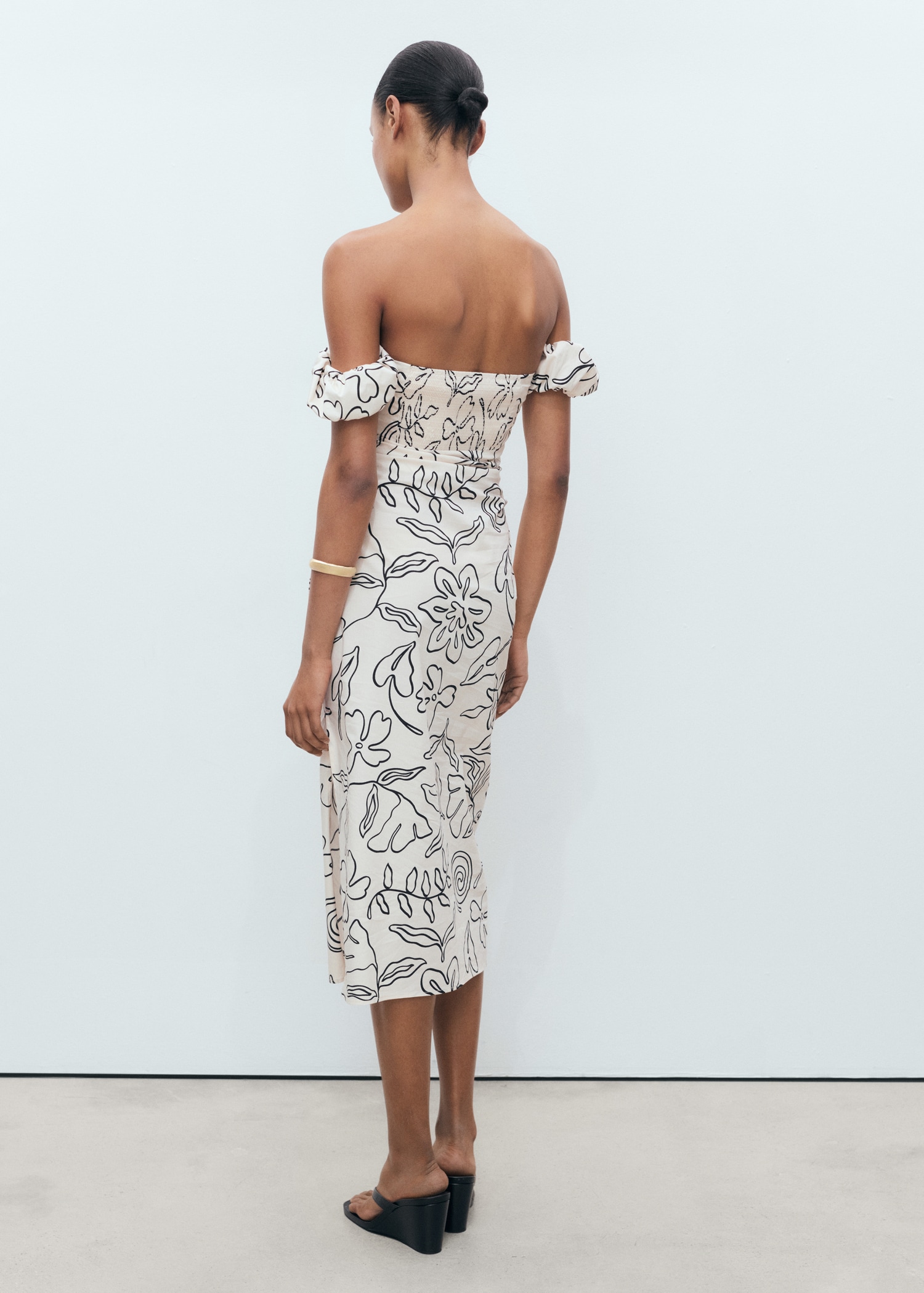 Strapless floral dress - Reverse of the article