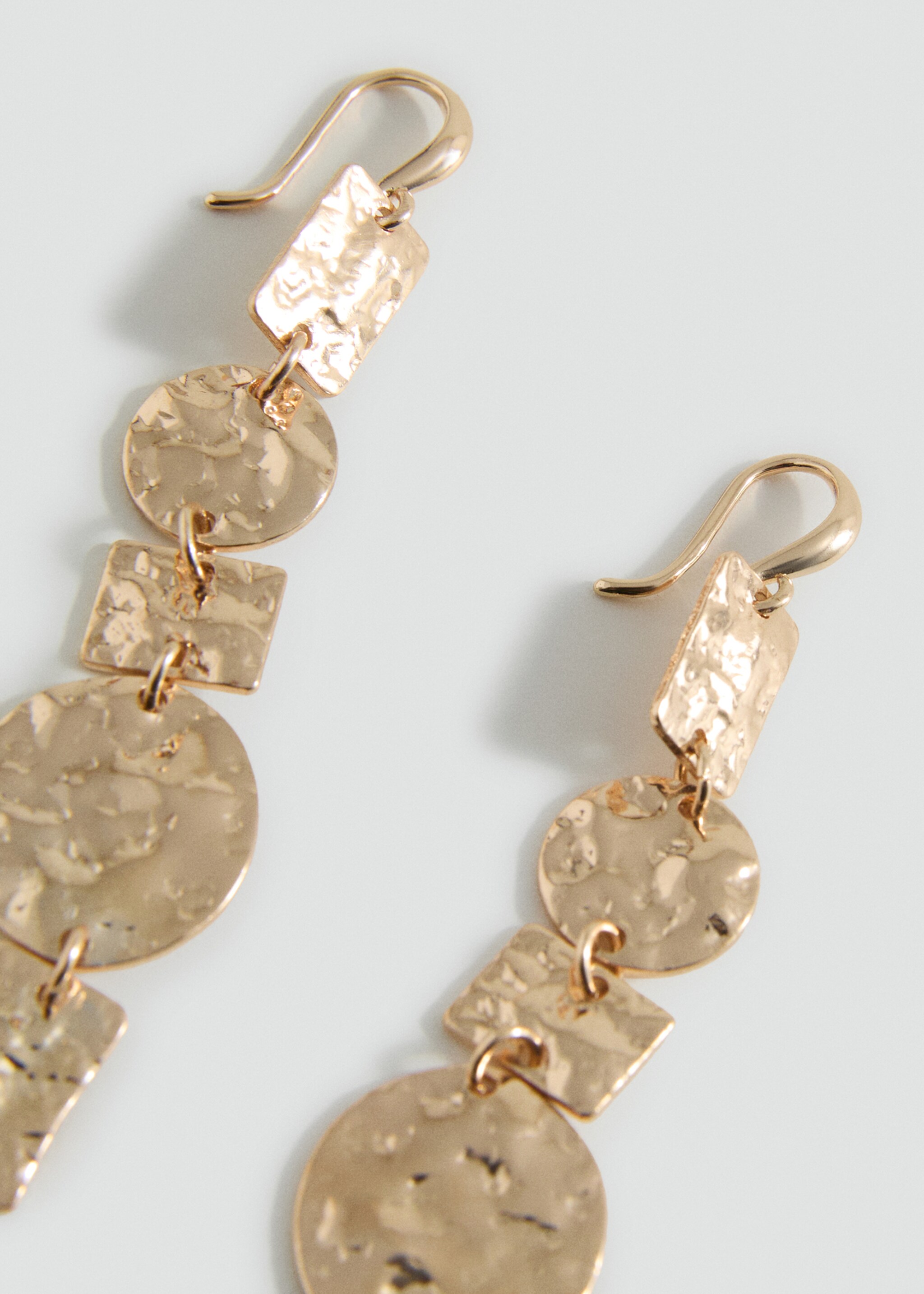 Boucles d'oreilles pendantes géométriques - Plan moyen
