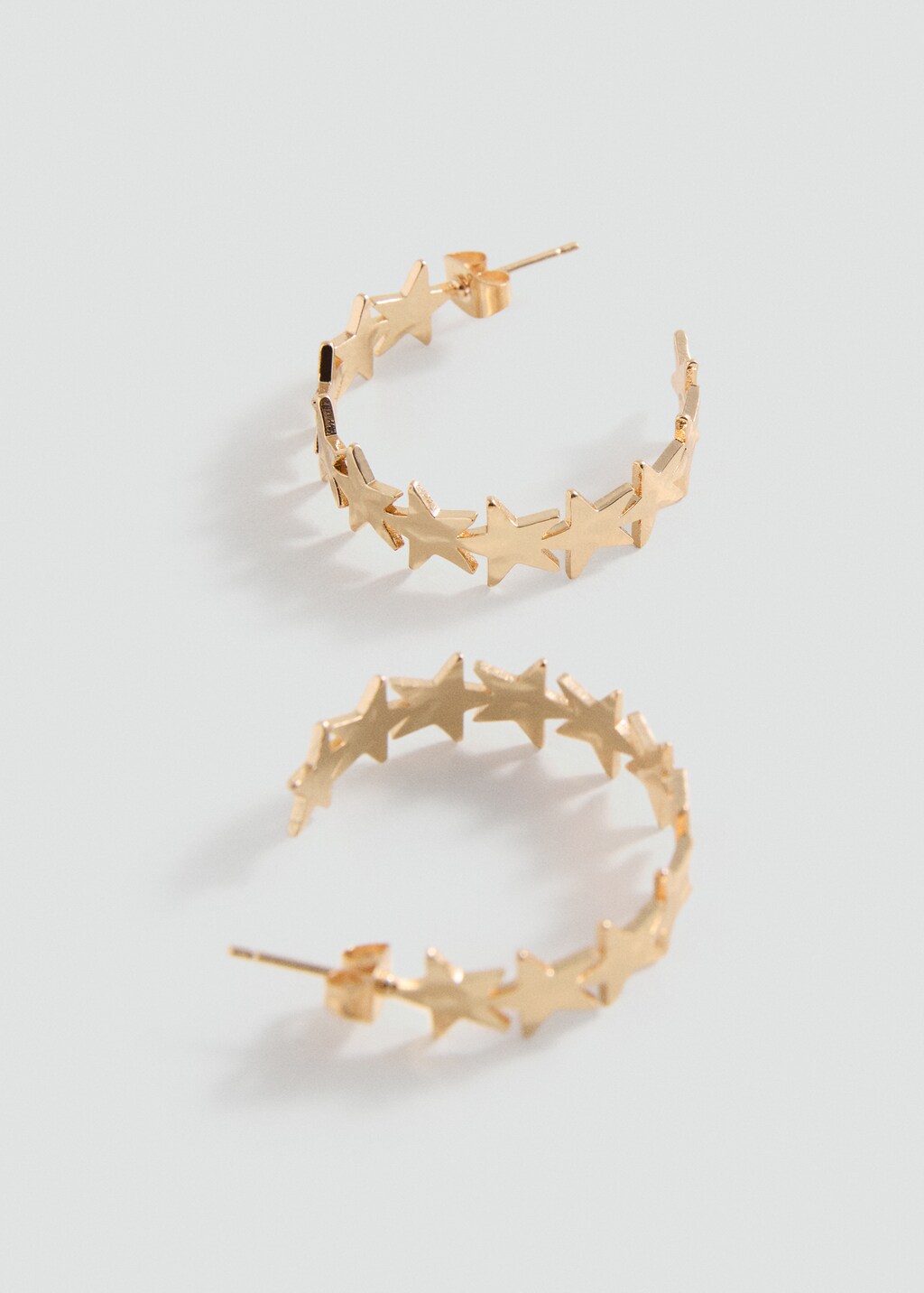 Star hoop earrings