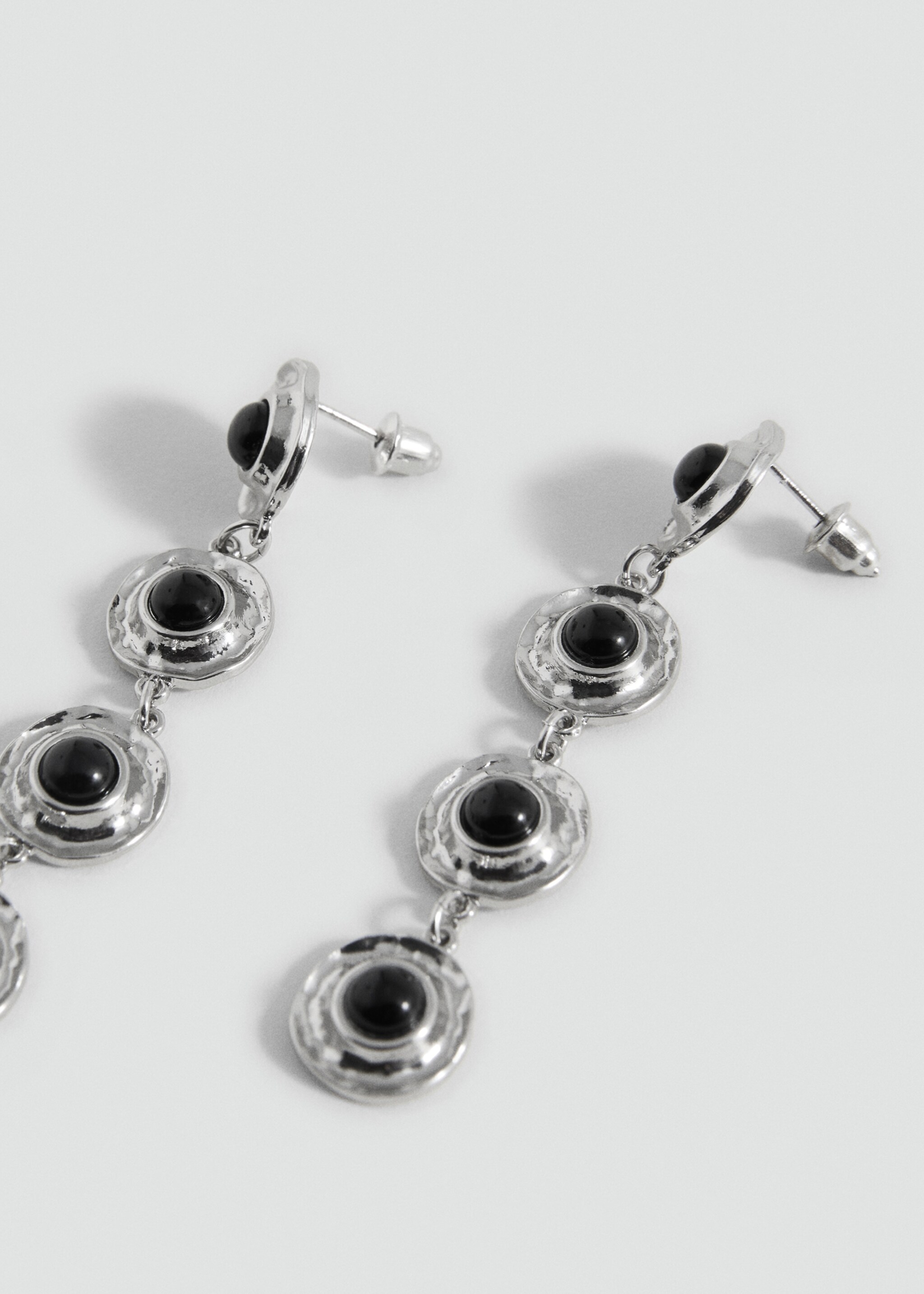 Stone hanging earrings - Medium plane