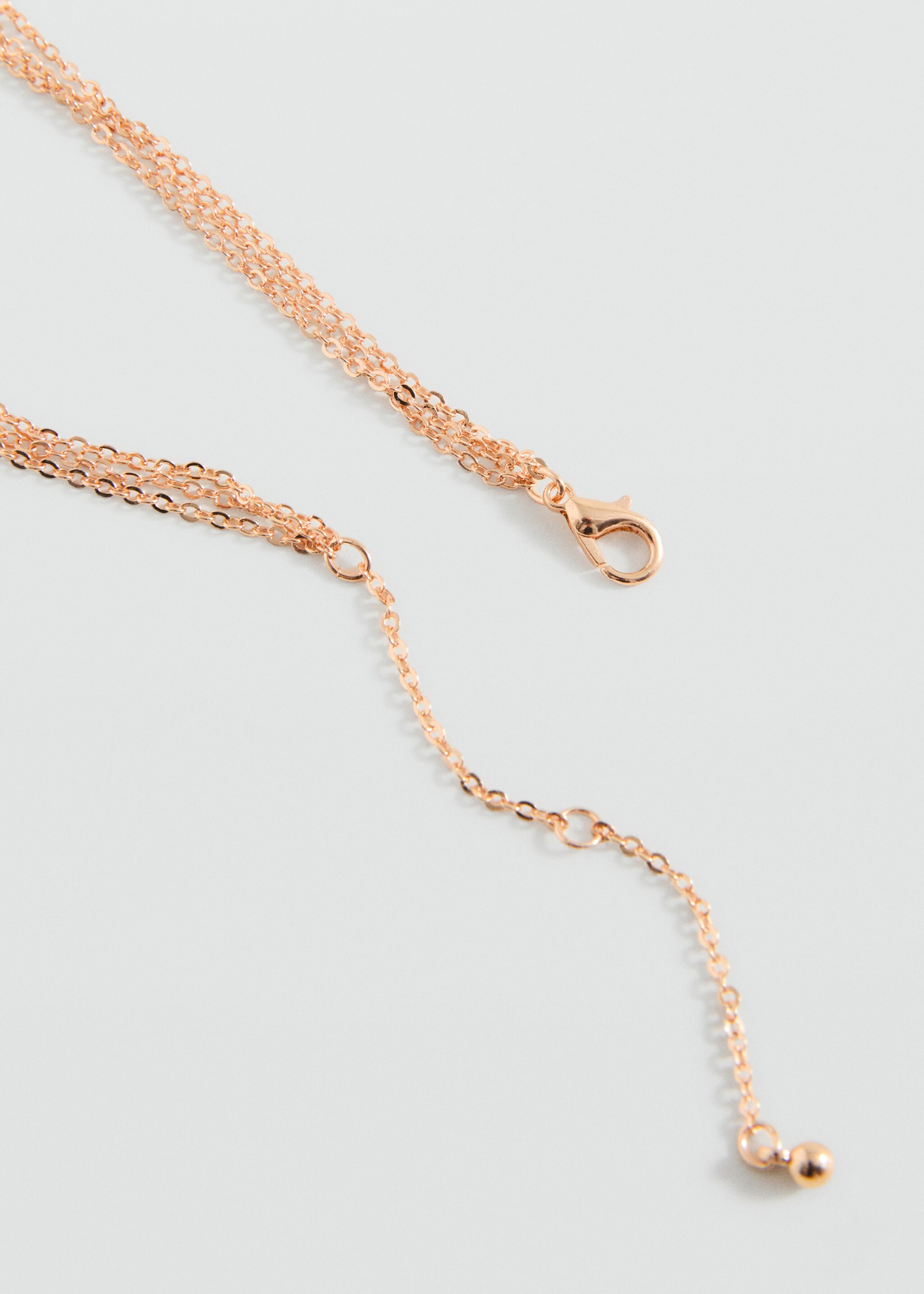 Triple chain necklace - Details of the article 1, Gold. Ref: 17011185-00.