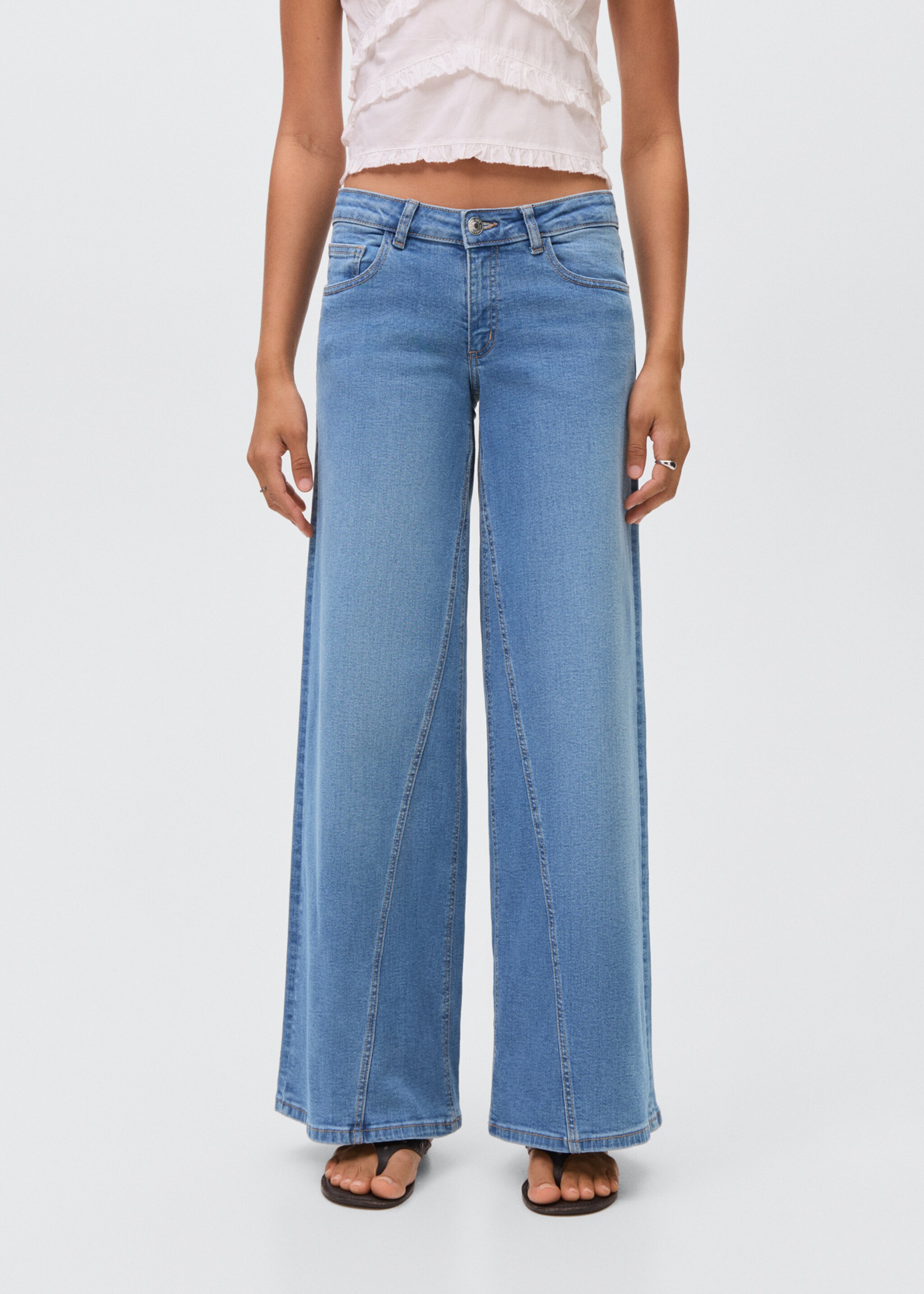 Jean taille basse large - Plan moyen
