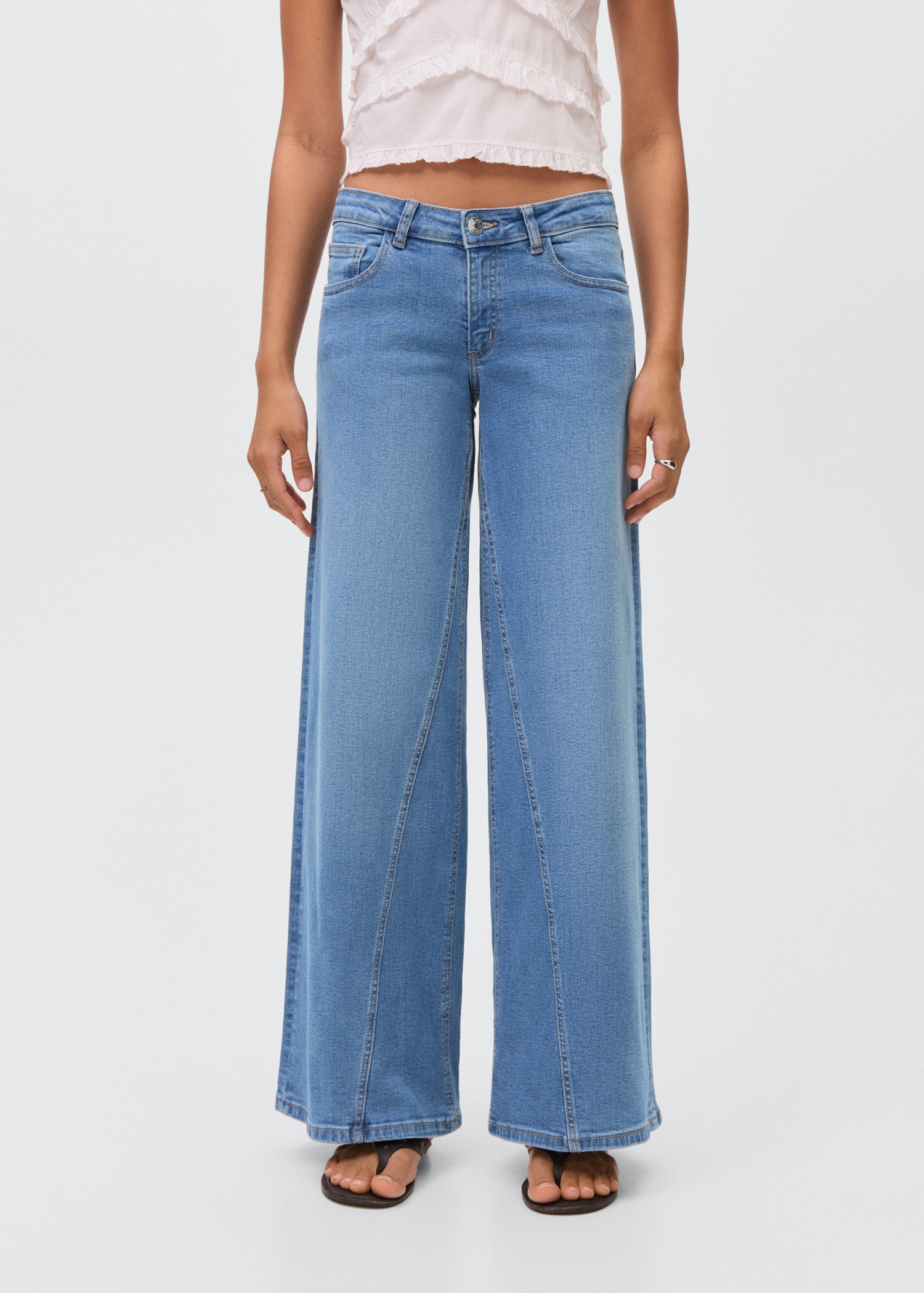 Low-waist wideleg jeans - Medium plane