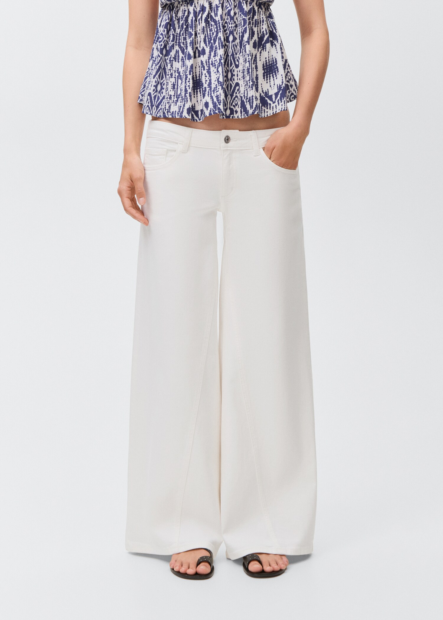 Low-waist wideleg jeans - Medium plane