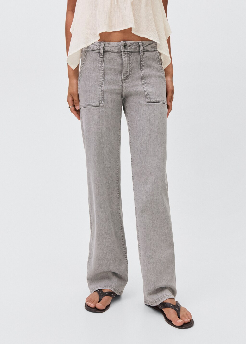 【PORTERNA】Derby pig straight jeans Waist-Match™ Marilyn Straight Jeans - Highlands Grey | NYDJ