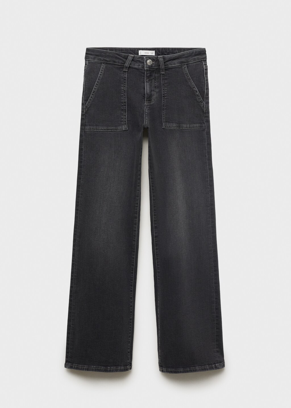 Wide leg jeans with seam detail - Teen | MANGO USA
