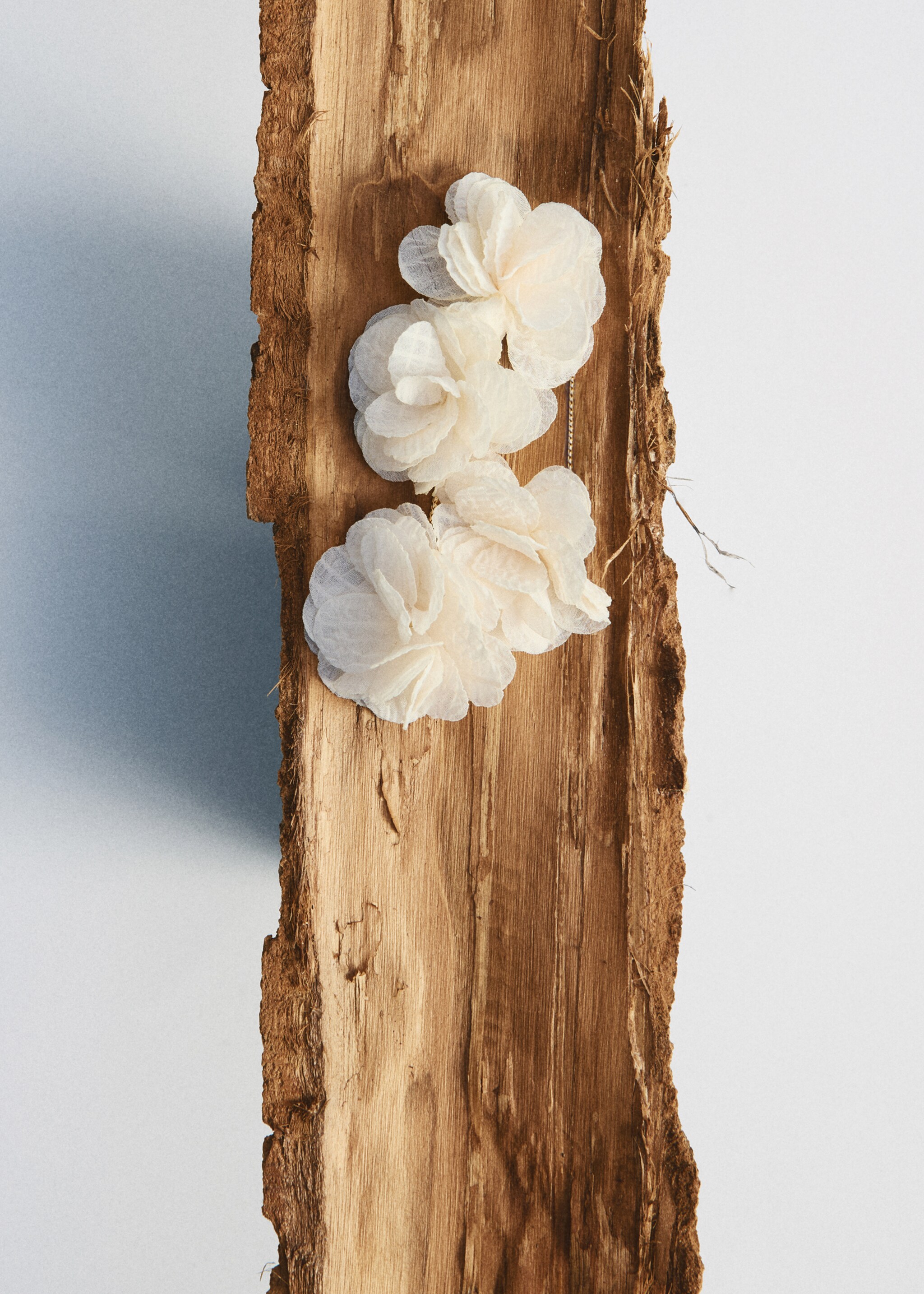 Ohrringe aus Stoff mit Blumenmuster - Detail des Artikels 6