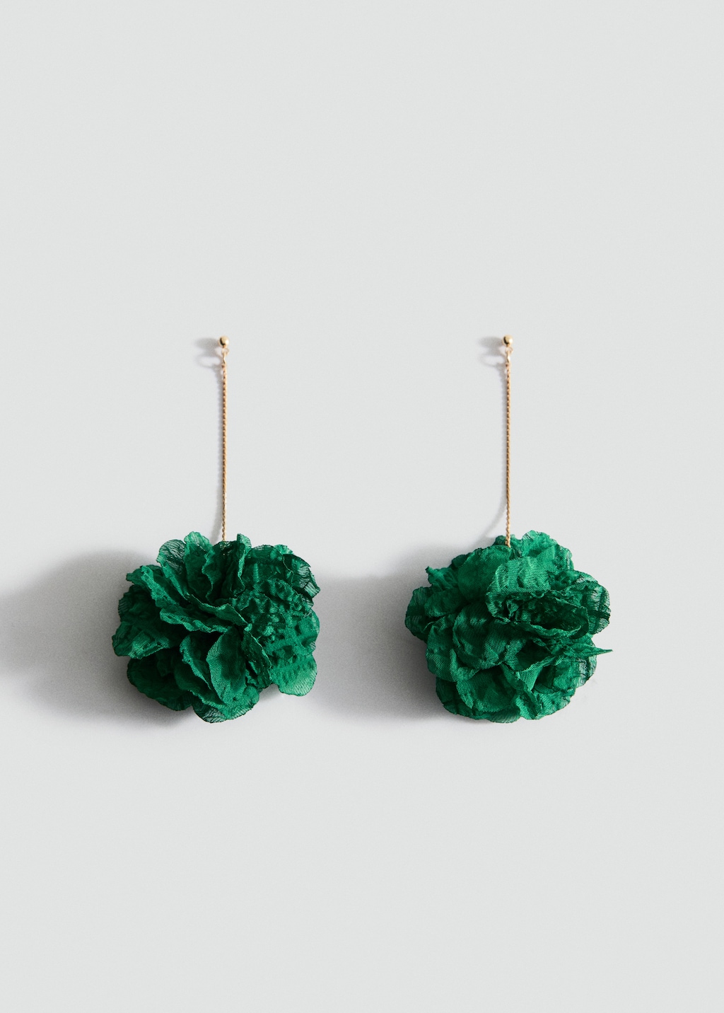 Woven hanging flower earrings