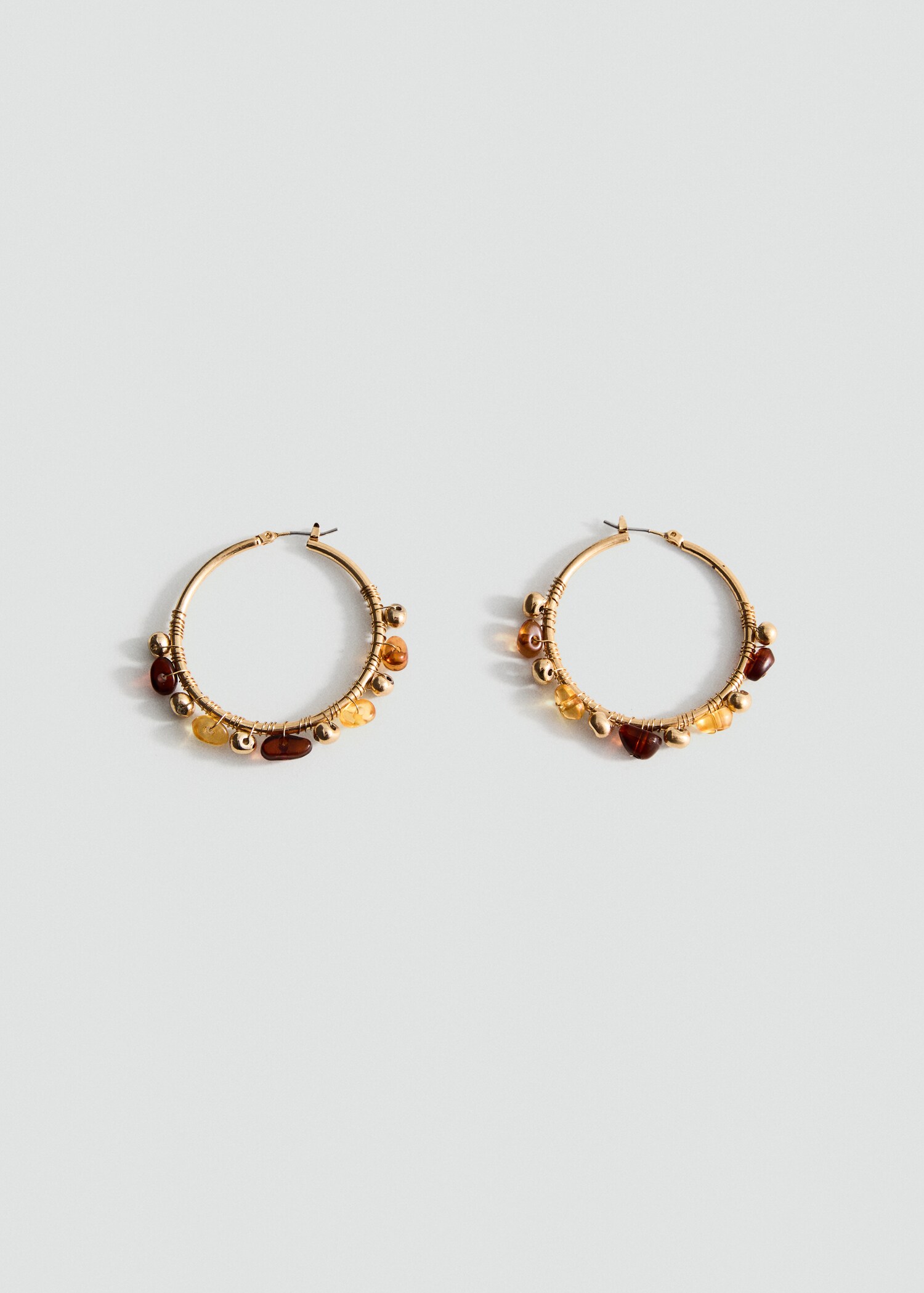 Pendientes aros abalorios combinados - Artículo sin modelo