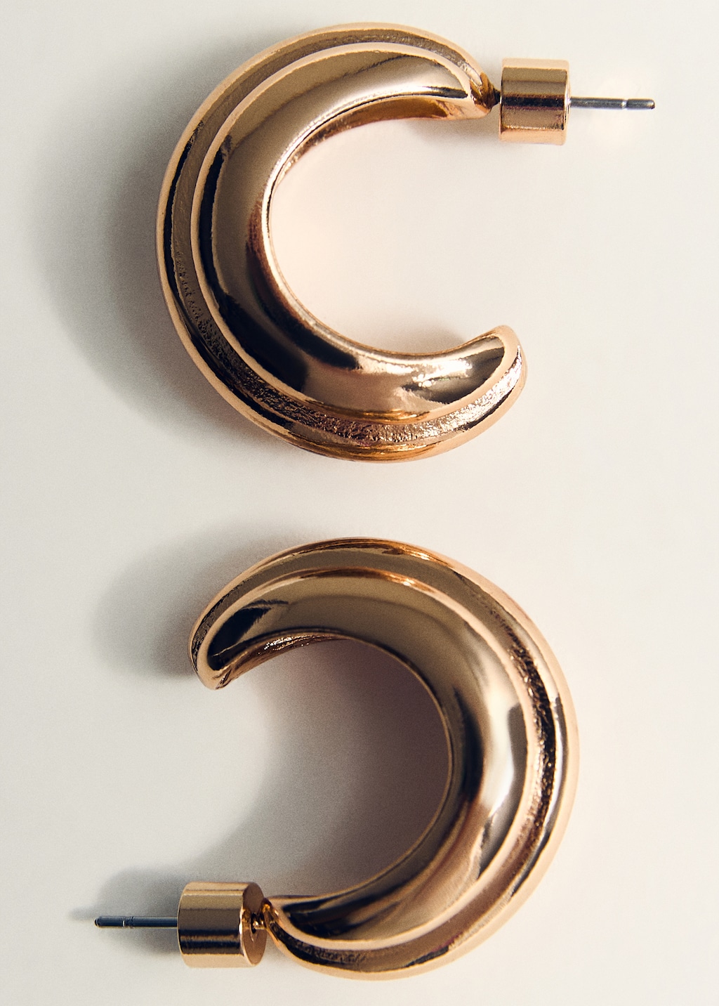 Embossed hoop earrings