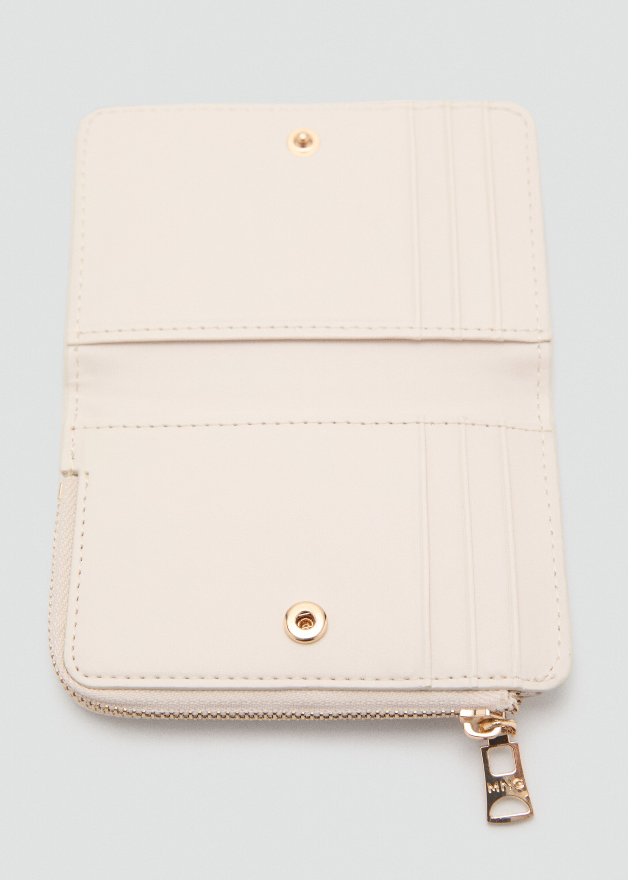 Leather-effect wallet with zip - Medium plane