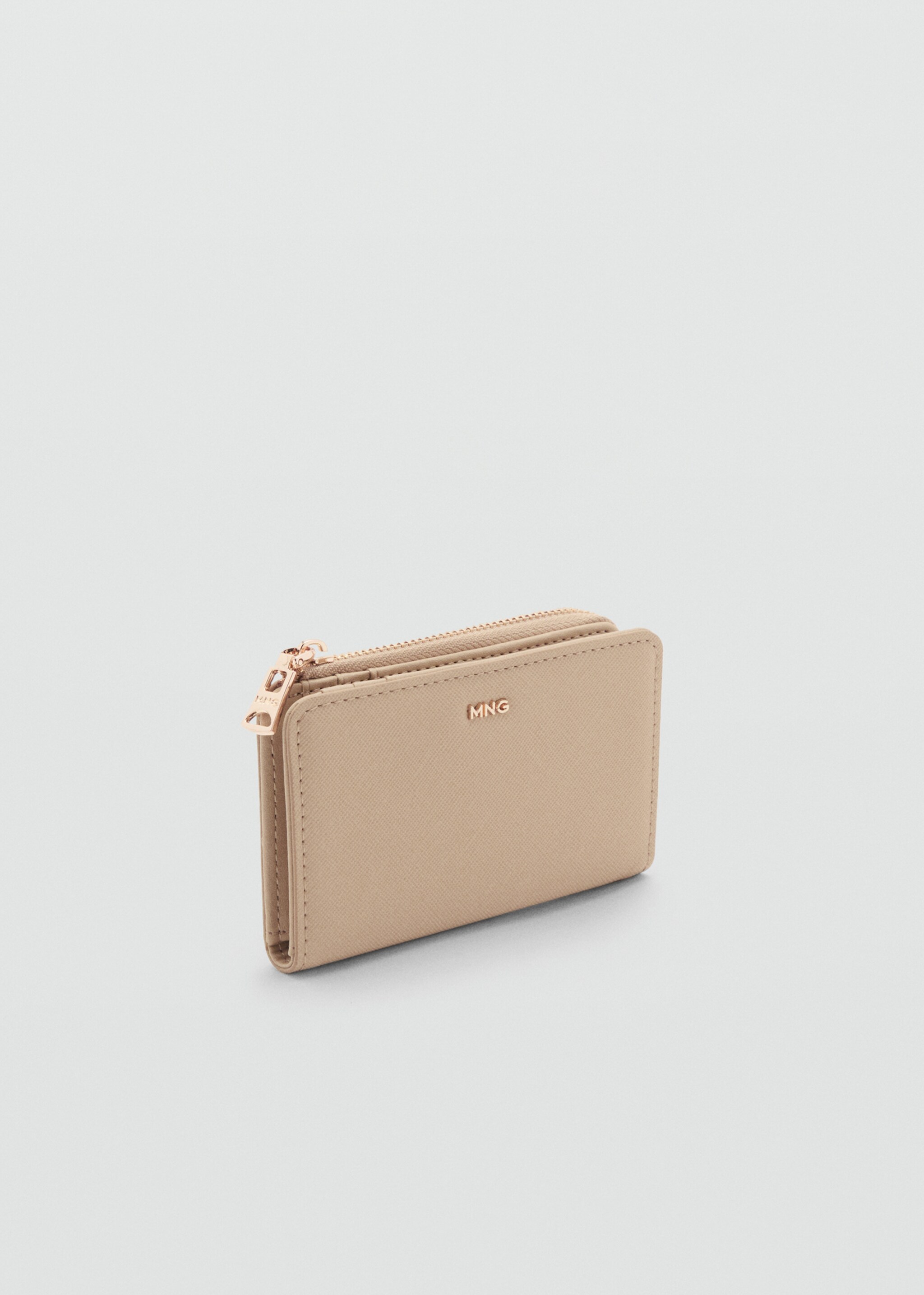 Safiano-effect wallet with flap - Medium plane