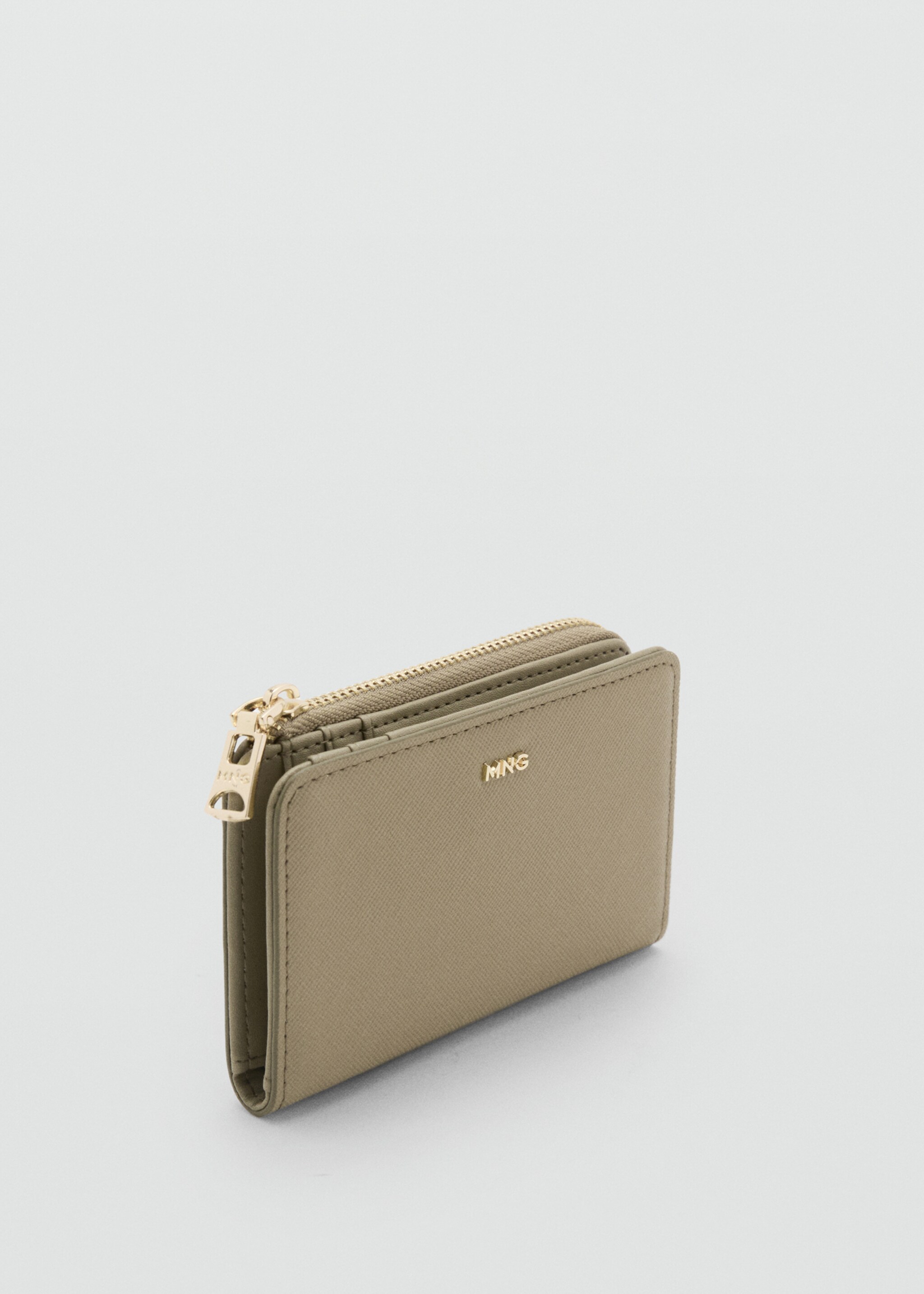 Safiano-effect wallet with flap - Medium plane