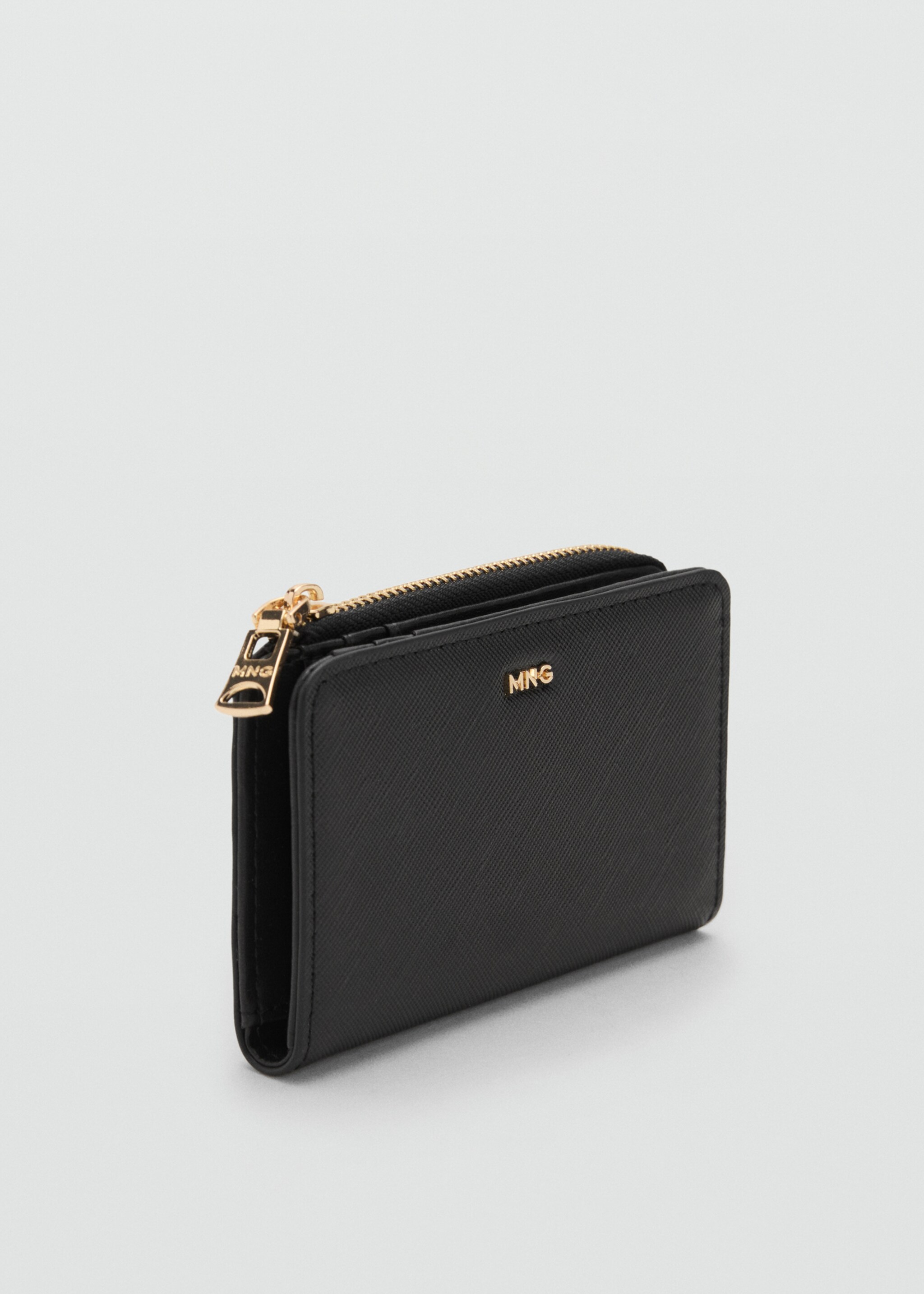 Safiano-effect wallet with flap - Medium plane