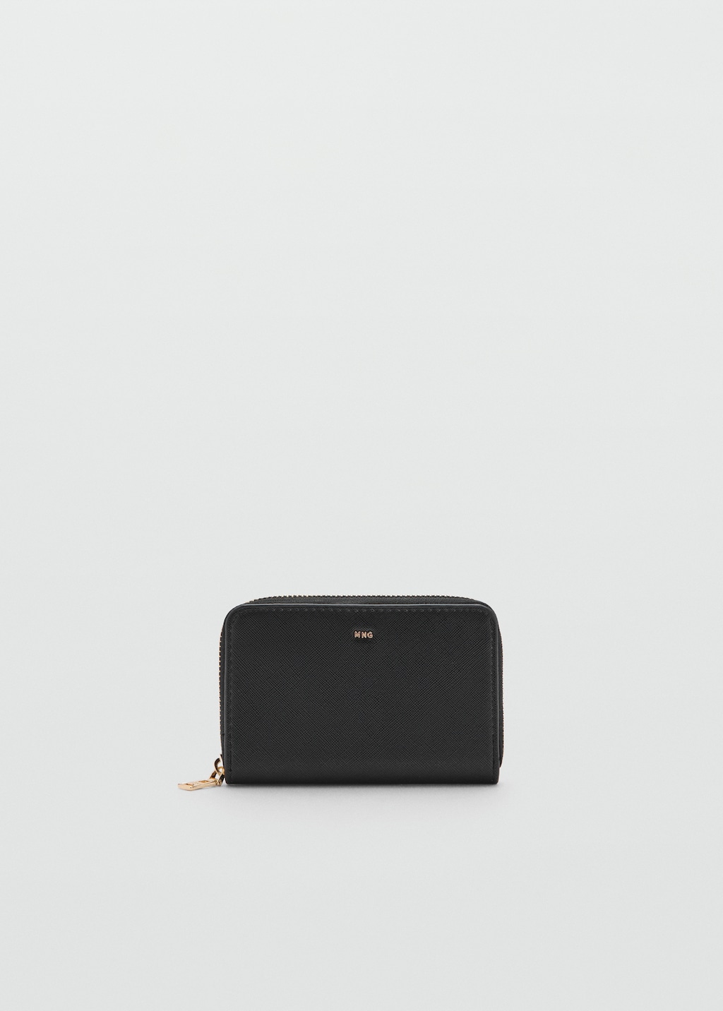 Medium wallet with saffiano effect