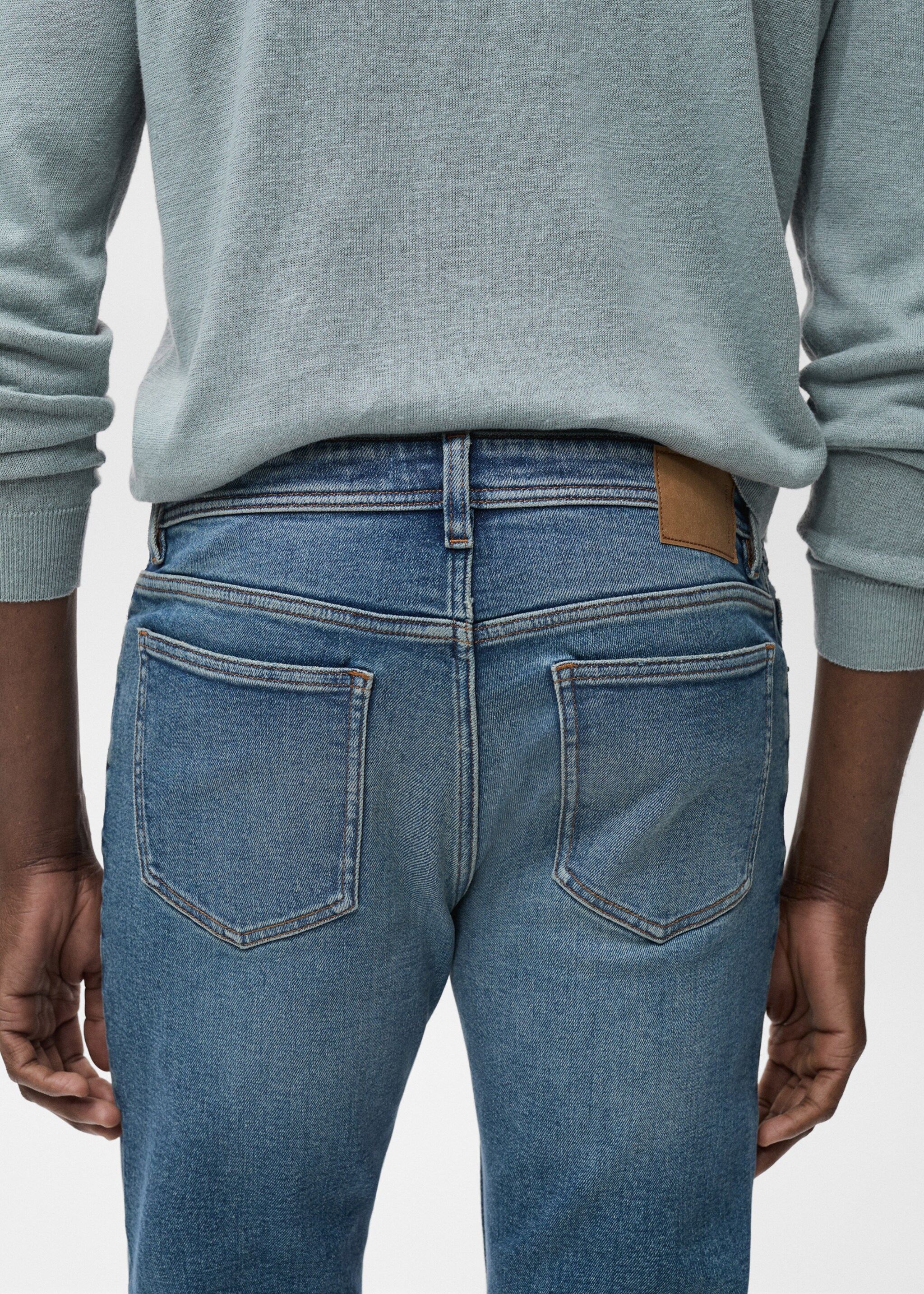 Jan slim-fit faded medium-wash Jeans - Details of the article 6