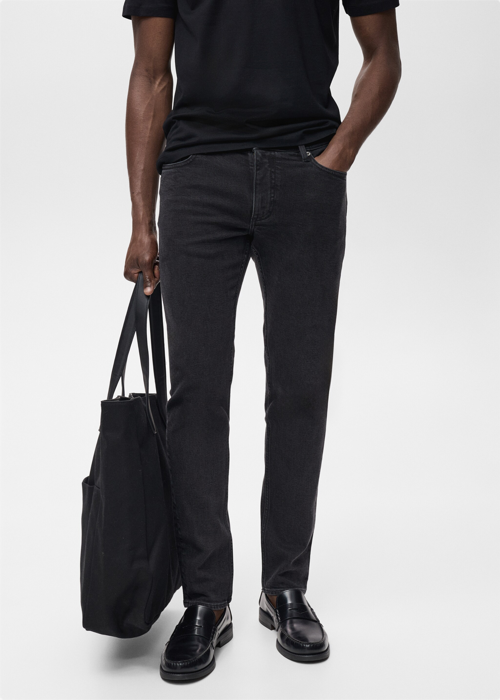 Slim fit black Jan jeans - Medium plane