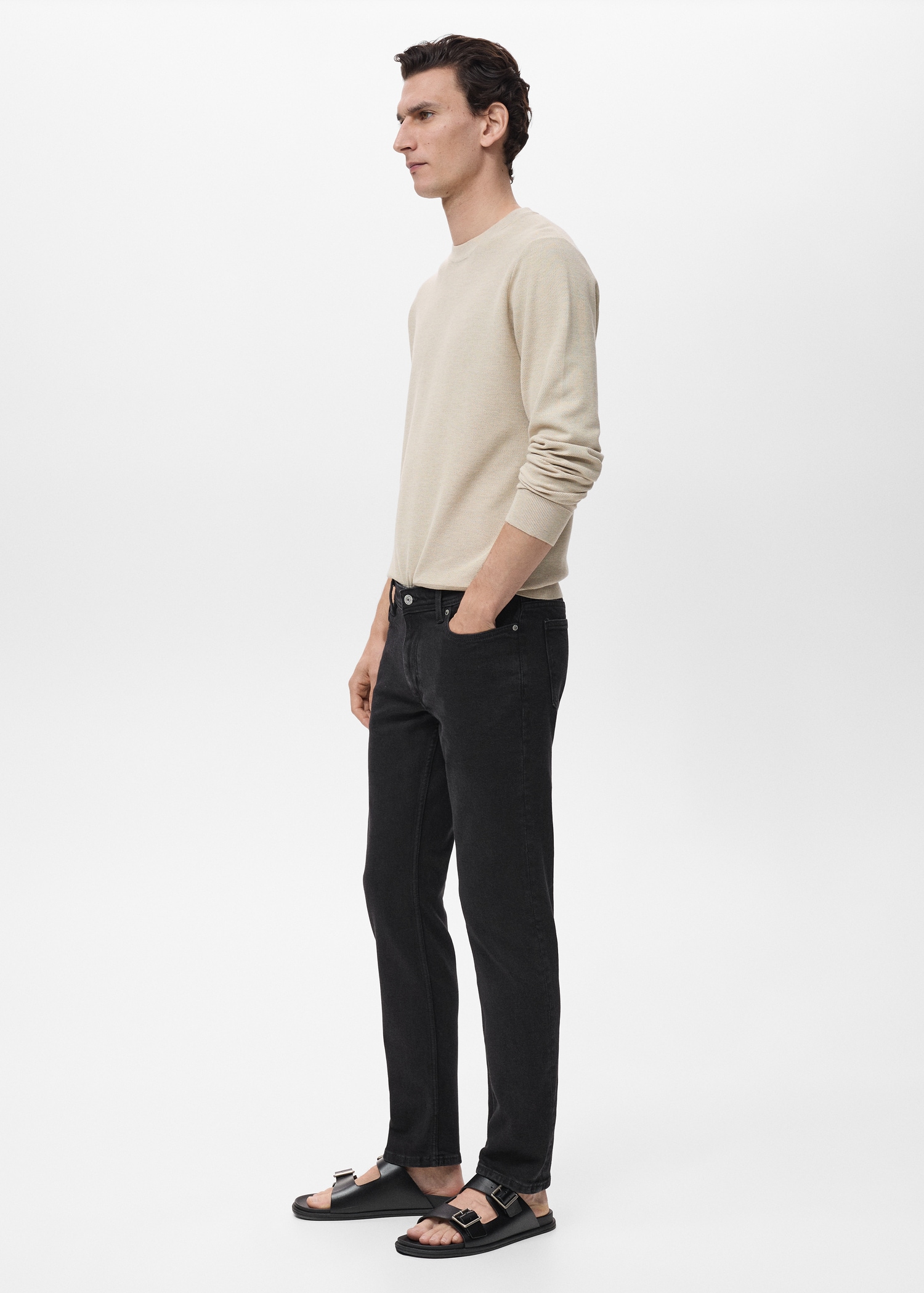 Schwarze Slim Fit Jeans Jan - Detail des Artikels 5