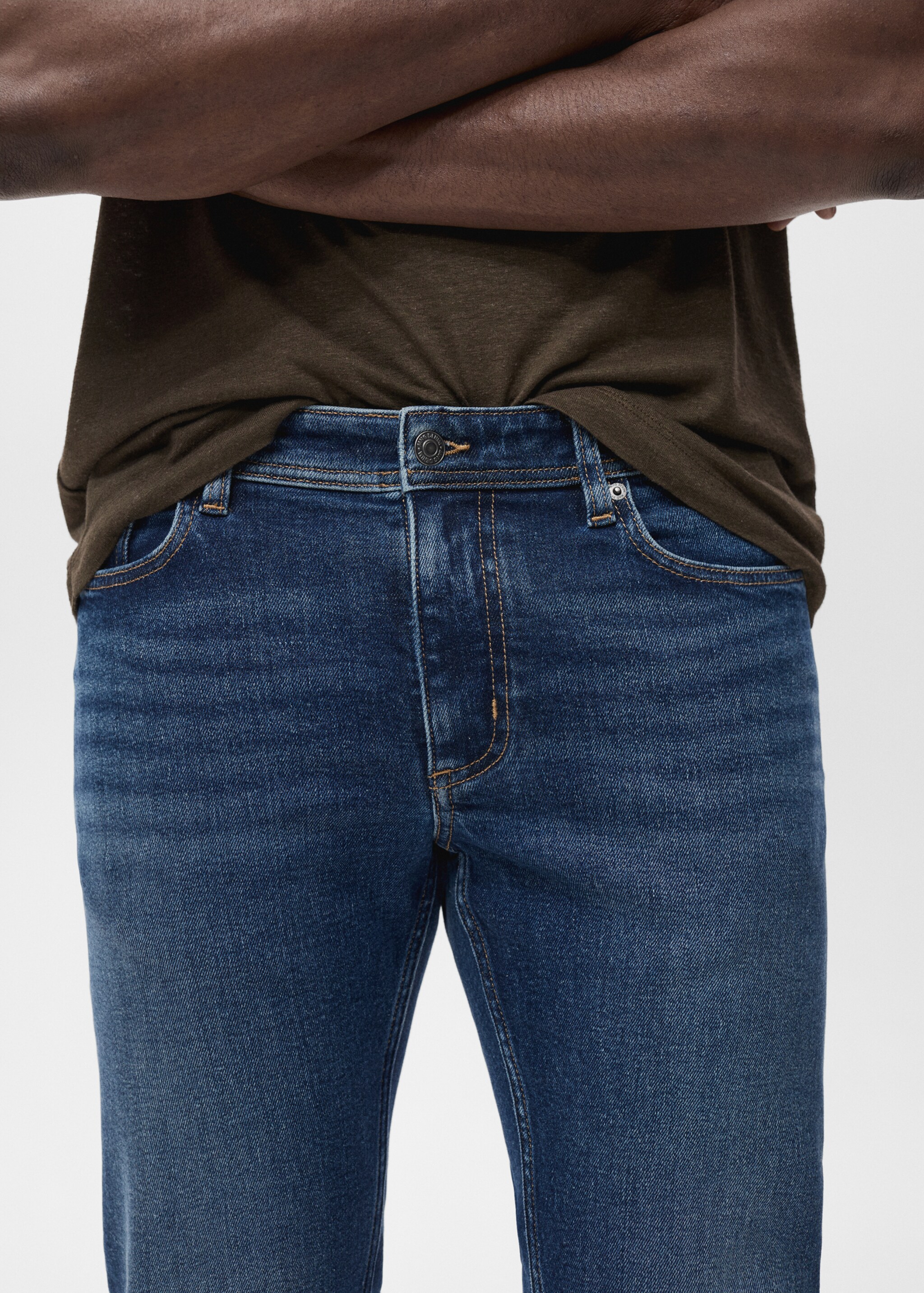 Slim Fit-Jeans Jan im Used-Look mit dunkler Waschung - Detail des Artikels 1
